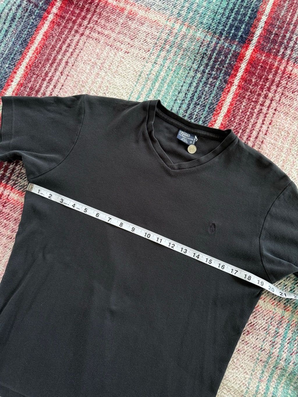 Polo Ralph Lauren Vintage Polo Ralph Lauren Black V-Neck Short Sleeve Tee M Size US M / EU 48-50 / 2 - 7 Thumbnail
