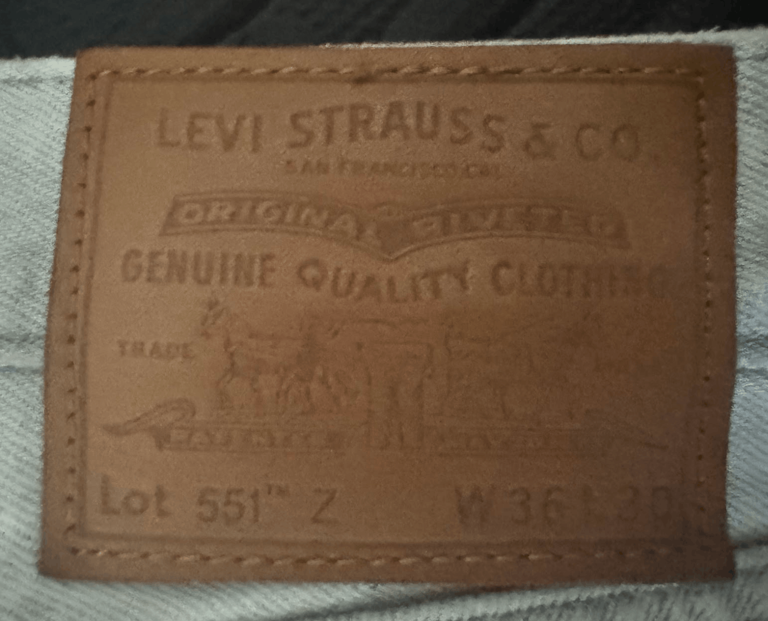 Levi's Levis 551Z Size 36x30 White/Grey Size US 36 / EU 52 - 3 Thumbnail