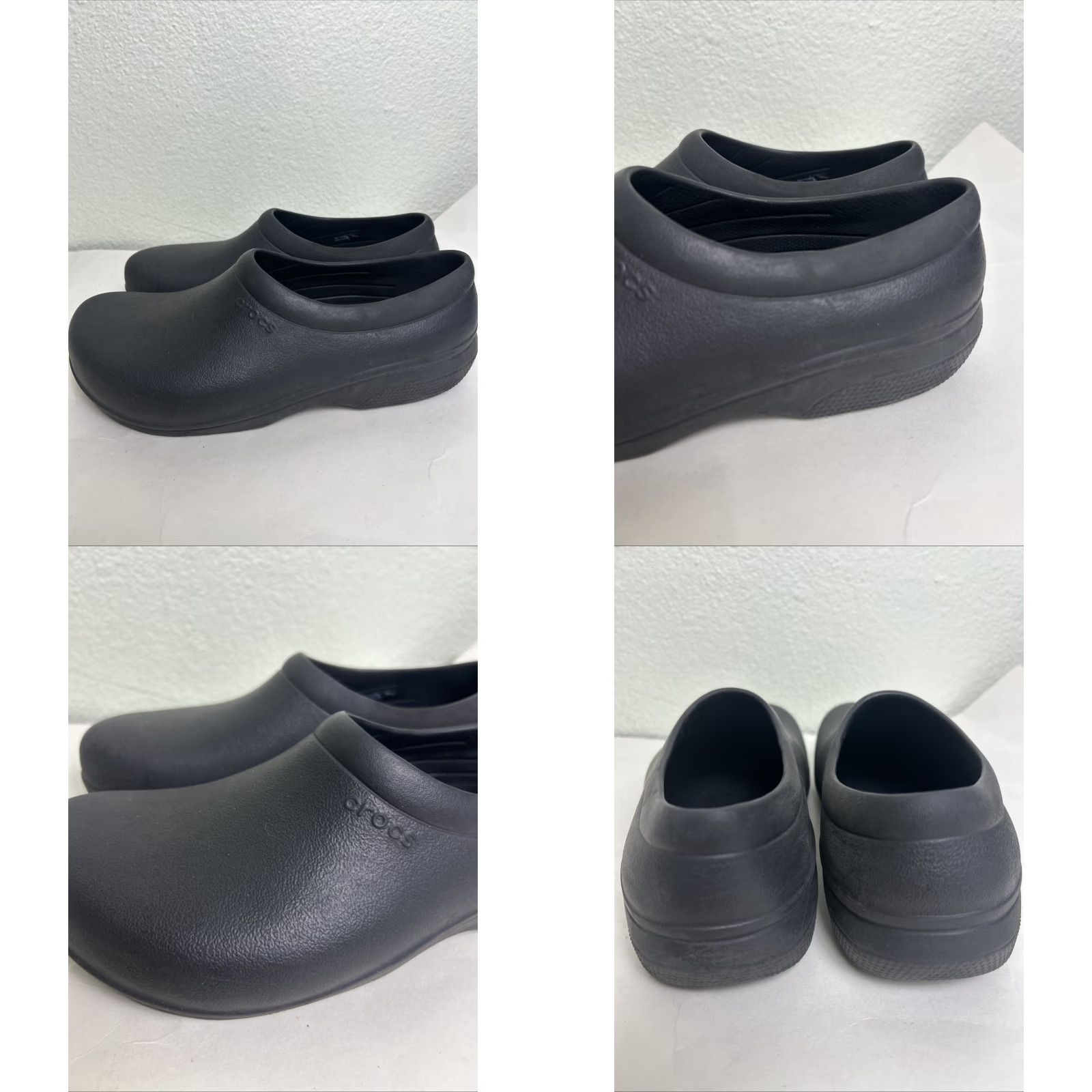 Crocs VINTAGE Crocs Lock Mens Black Dual Comfort Slip Resistant Clogs M 9 W 11 Size Black Crocs Lock Clog Mens Slips Resistant Comfort Shoes Size ONE SIZE - 8 Thumbnail