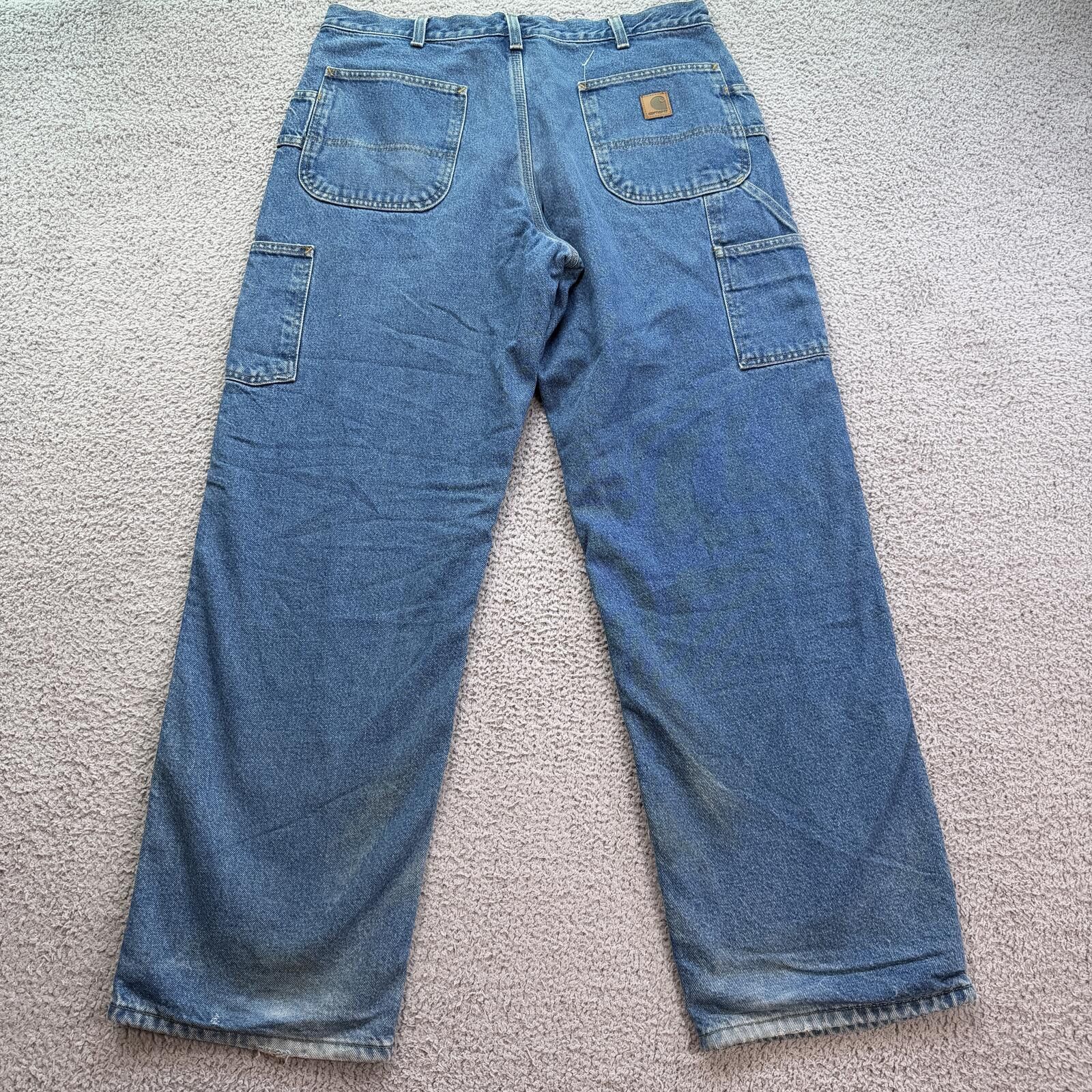 Carhartt Carhartt Dungaree Fit Carpenter Jeans 36x32 Insulated Lined Size US 36 / EU 52 - 2 Thumbnail