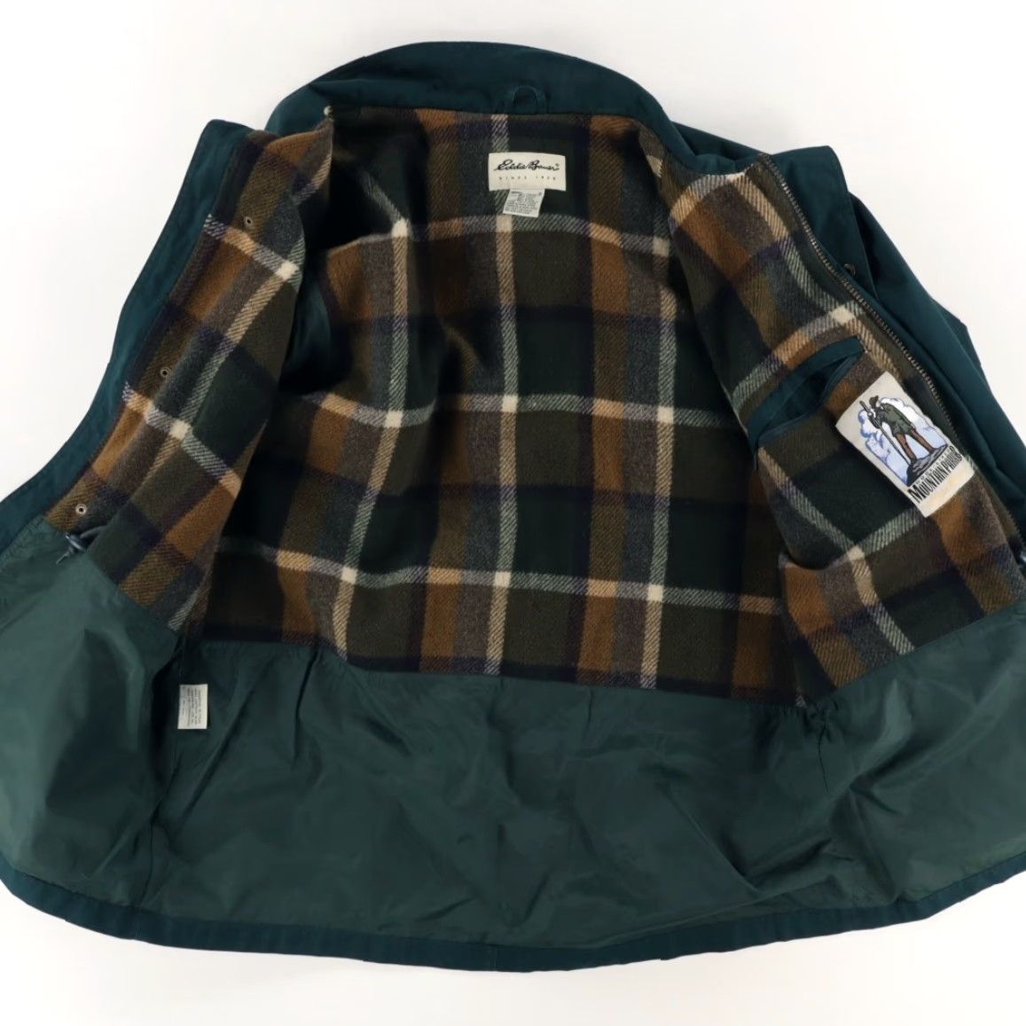 Eddie Bauer VINTAGE Eddie Bauer Wool-Lide Mountain Parka Solid Mock Long Sleeve Jacket Green Men's L Size US L / EU 52-54 / 3 - 3 Thumbnail