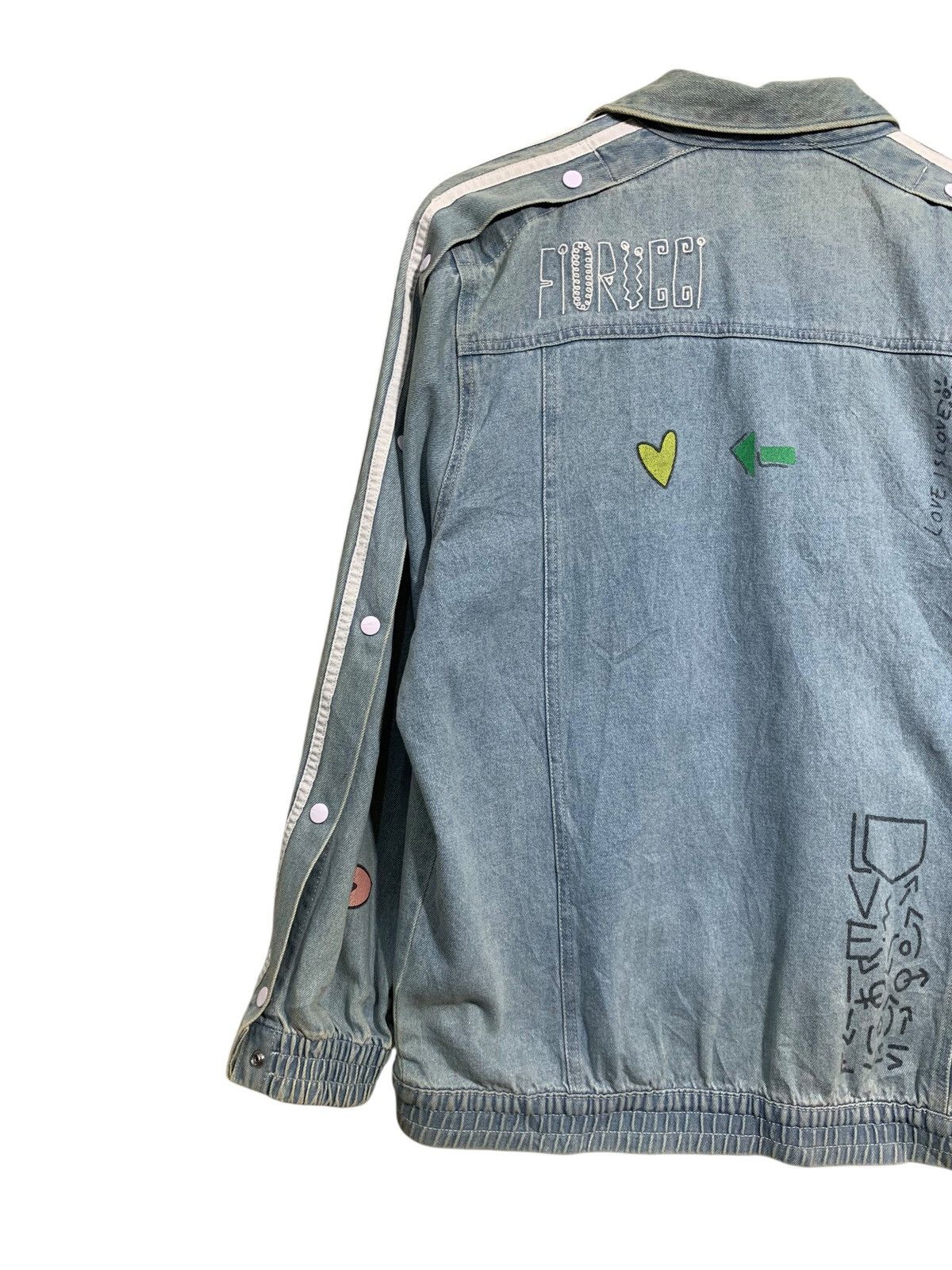 Adidas 🔥ADIDAS X FIORUCCI BLUE DENIM JACKETS Size M / US 6-8 / IT 42-44 - 10 Thumbnail