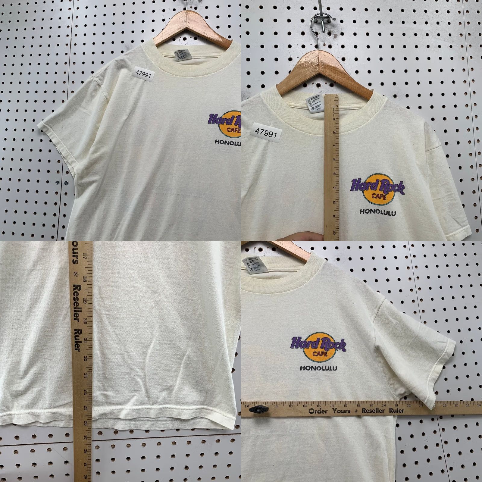Hard Rock Cafe VINTAGE Hard Rock Honolulu Shirt Mens L White Surfboard Single Stitch USA Shirt Mens L White Surfboard 90s Beach Size US L / EU 52-54 / 3 - 8 Thumbnail