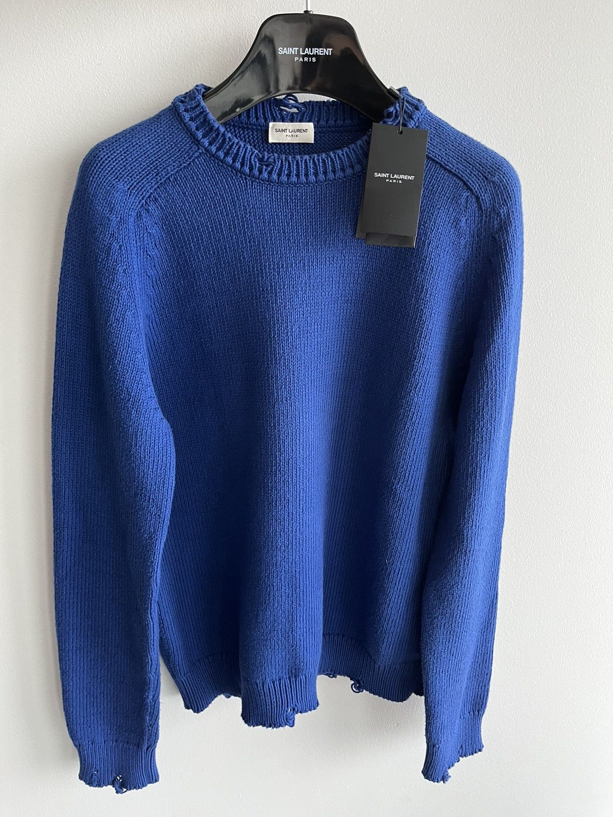 Saint Laurent Paris Super Runway Saint Laurent Sweater Distressed Size US L / EU 52-54 / 3 - 21 Thumbnail