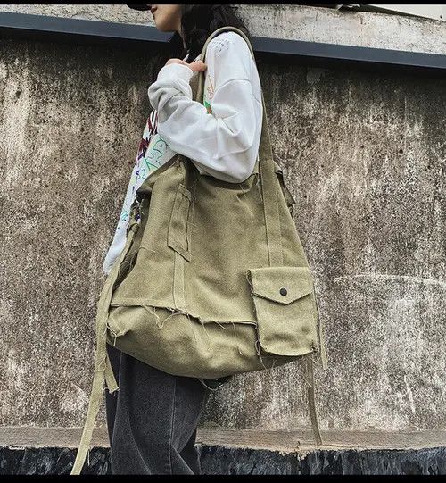 Homemade × Japanese Brand Bag Tote Shoulder Bag Canvas Vintage Size ONE SIZE - 3 Thumbnail