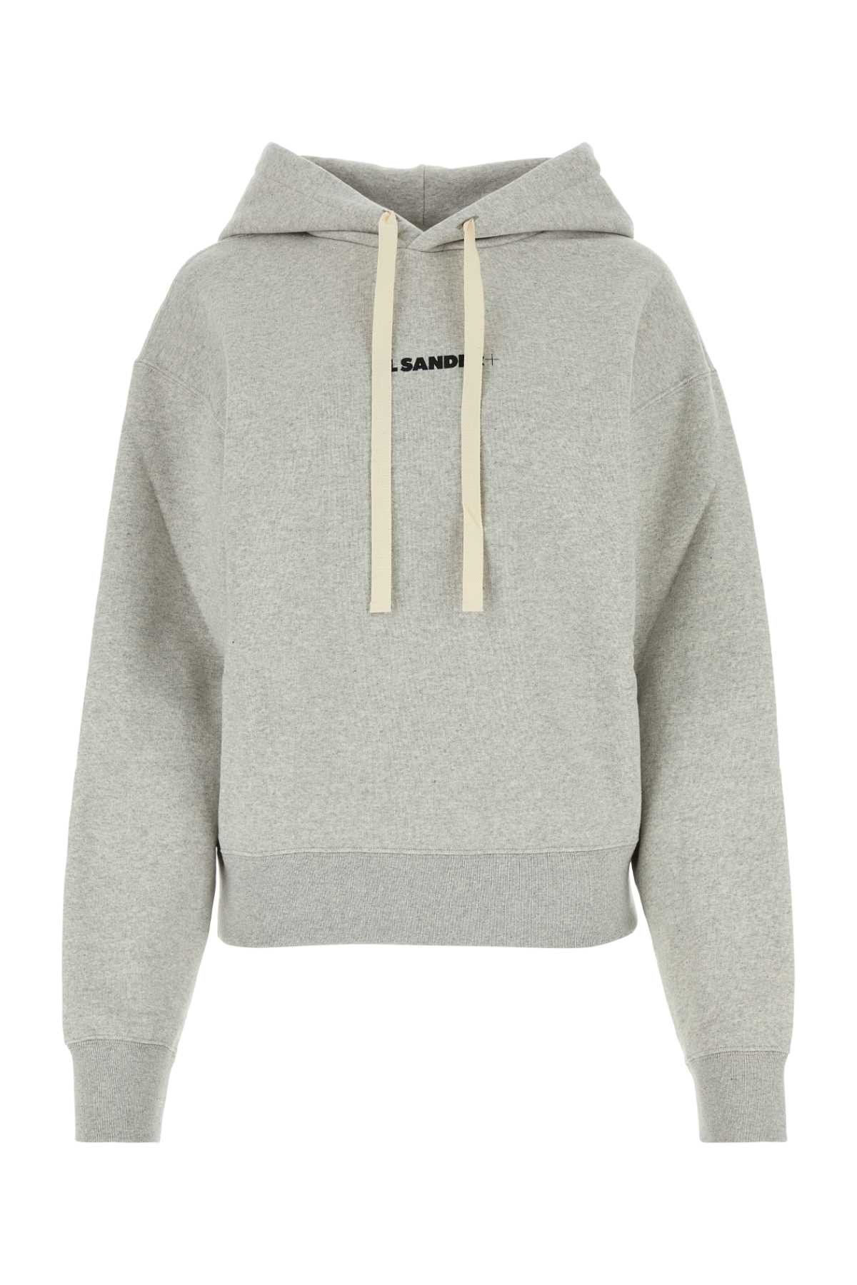 image of Jil Sander Light Grey Cotton Oversize Sweatshirt, Women's (Size Large)
