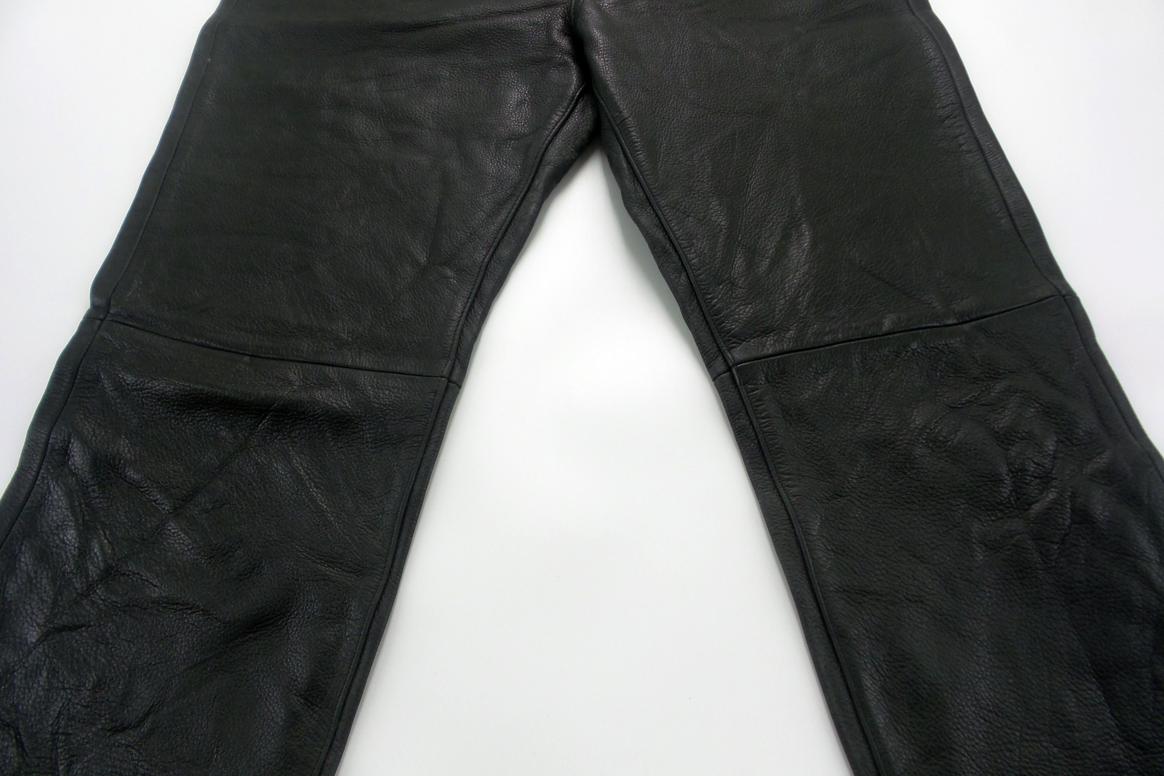 Leather × Vintage Vintage Wrinkle GGG Pour Homme Leather Pants W30xL44.5 Size US 30 / EU 46 - 7 Thumbnail