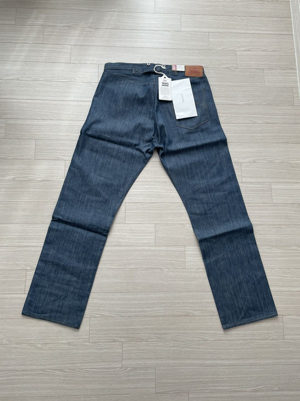 Jean Levi's Vintage Clothing (LVC) White Tab Big E - Taille W36 L32 - Marron - Neuf Avec étiquettes