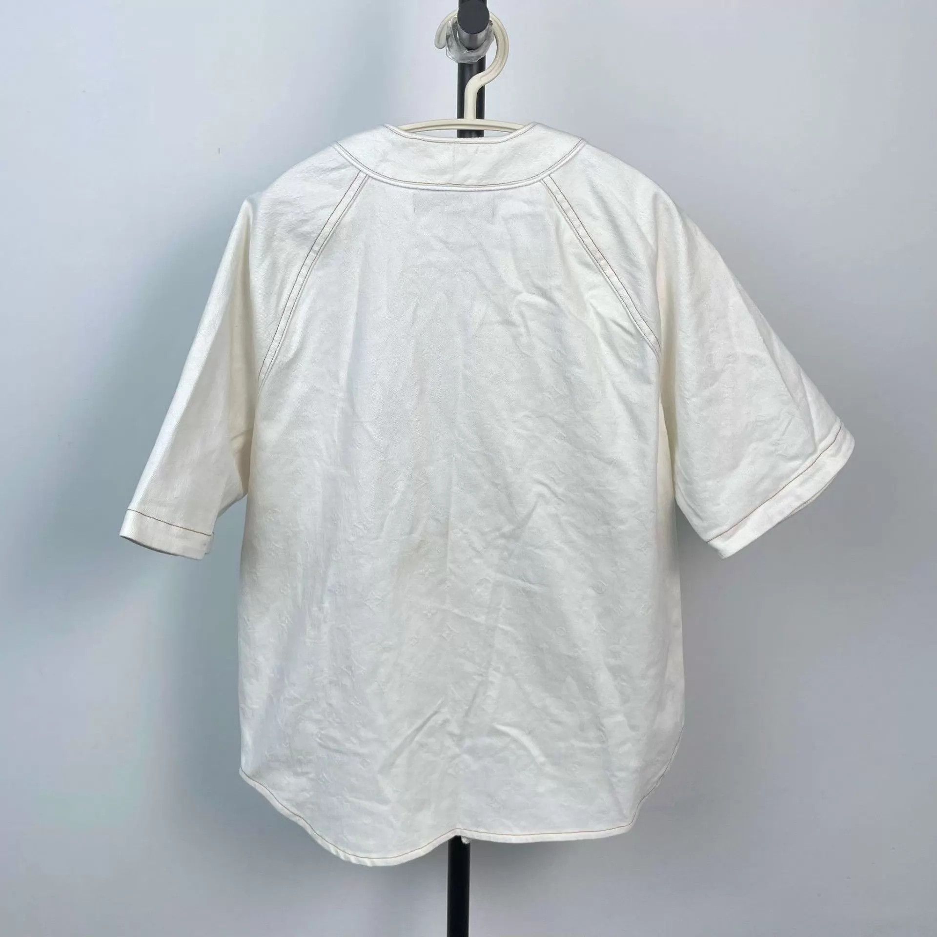 Louis Vuitton LV monogram short-sleeve baseball jersey white M Size US M / EU 48-50 / 2 - 2 Thumbnail