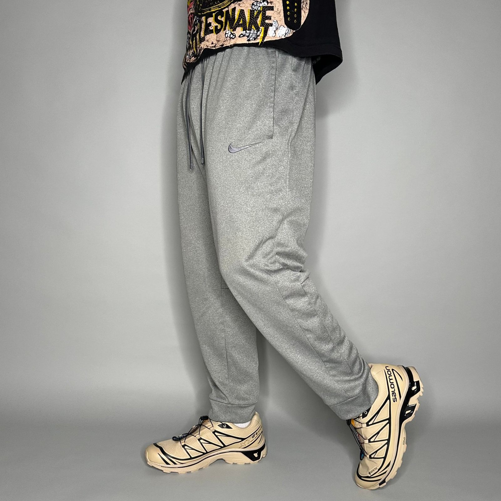 Vintage Y2K Nike Sweatpants Mens XL Relaxed Fit Grey Swoosh