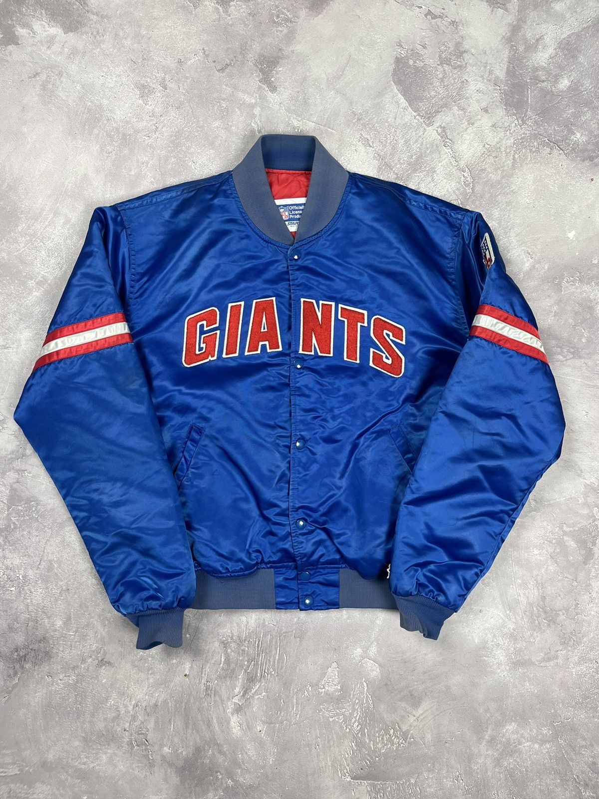 Starter New York Giants Vintage 80s Starter Satin Bomber Jacket Size US XL / EU 56 / 4 - 1 Thumbnail