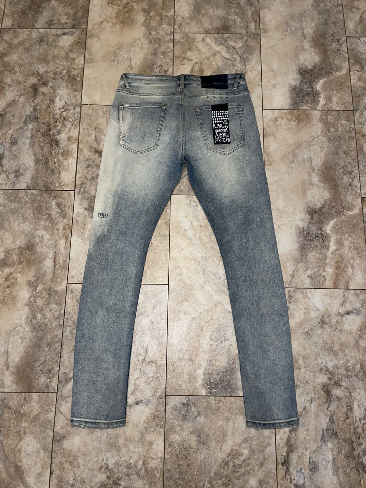 image of Ksubi Van Winkle Dripp Jeans Size 33 in Blue, Men's