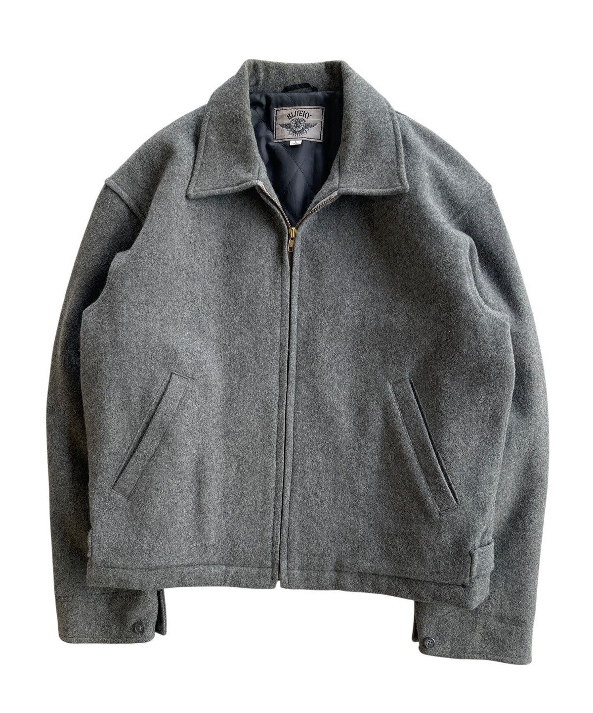 Japanese Brand 90s Blueky Street Surf Wool Blouson Jacket Size US L / EU 52-54 / 3 - 1 Thumbnail