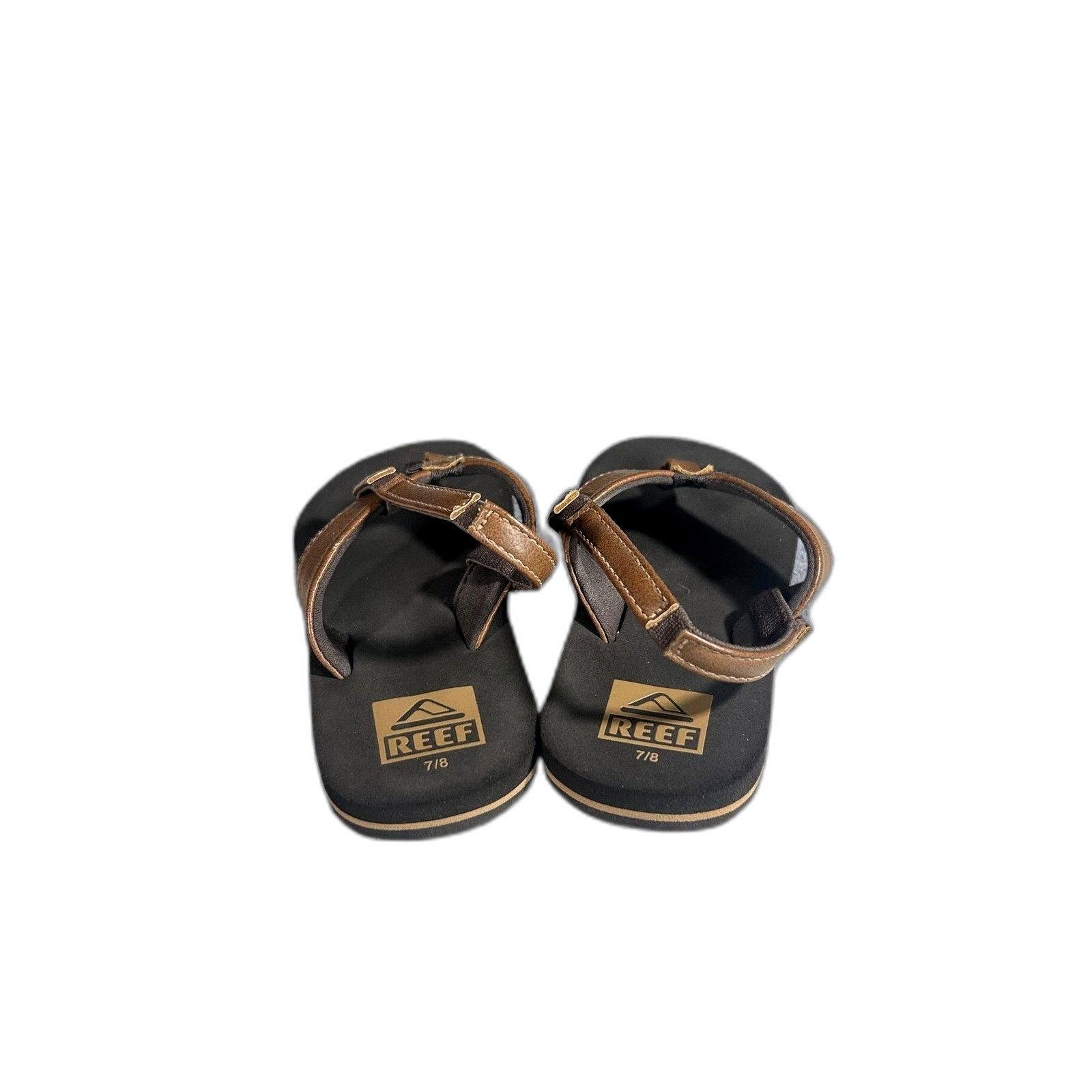Vintage Reef Boys Grom Little Twinpin Sandlals Brown Flip Flop Sling Size US XXS / EU 40 - 3 Thumbnail