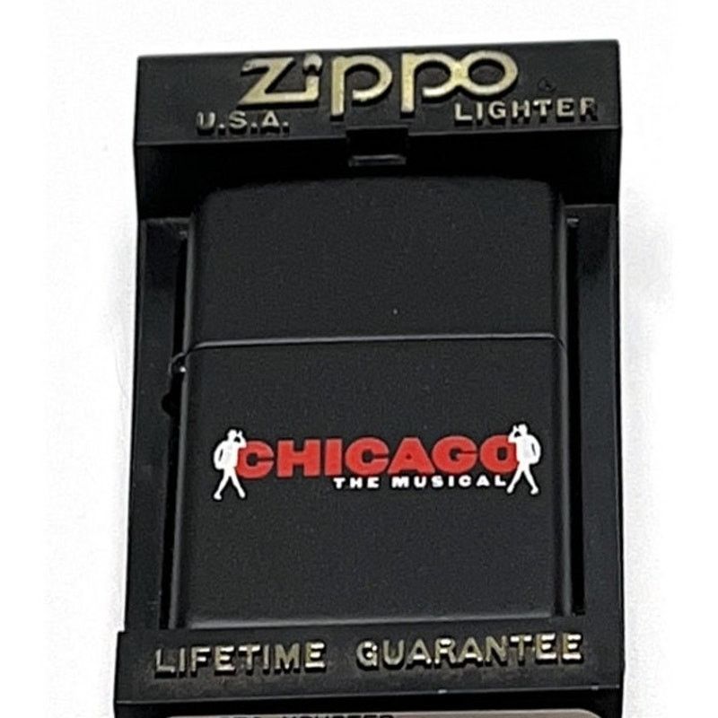 Zippo Vintage Zippo –Chicago The Musical – Black Matte – 1998 Mint Size ONE SIZE - 1 Thumbnail
