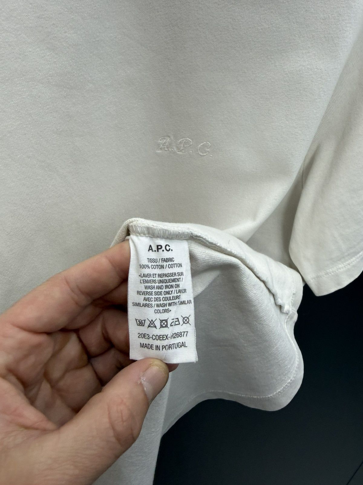 A.P.C. A.P.C. Rue Madame Paris Logo T-Shirt Pale Pink Size S Size US S / EU 44-46 / 1 - 6 Thumbnail
