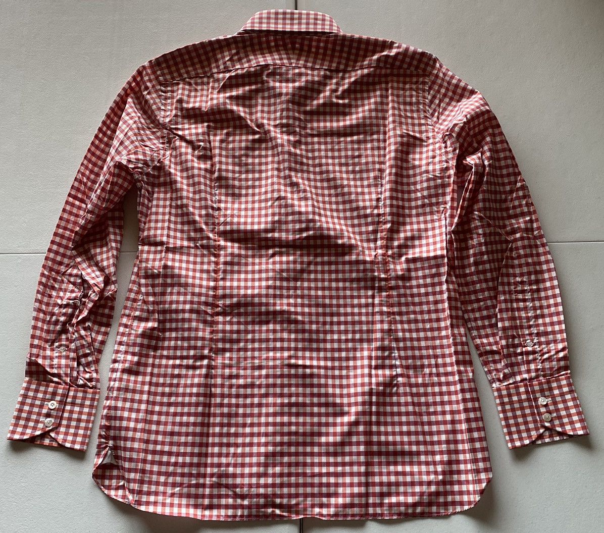 Tom Ford Tom Ford strawberry gingham check shirt 17 43e NWOT Size US L / EU 52-54 / 3 - 4 Thumbnail