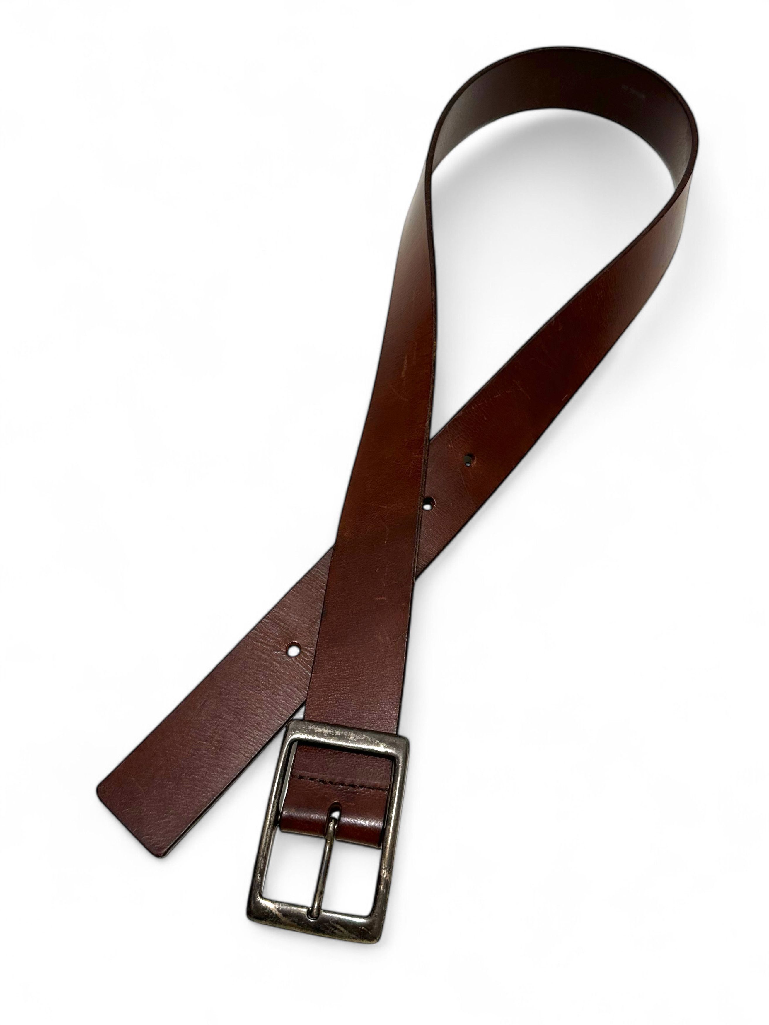 Vintage Vintage Thick Leather Brown Belt M-L Size ONE SIZE - 1 Thumbnail