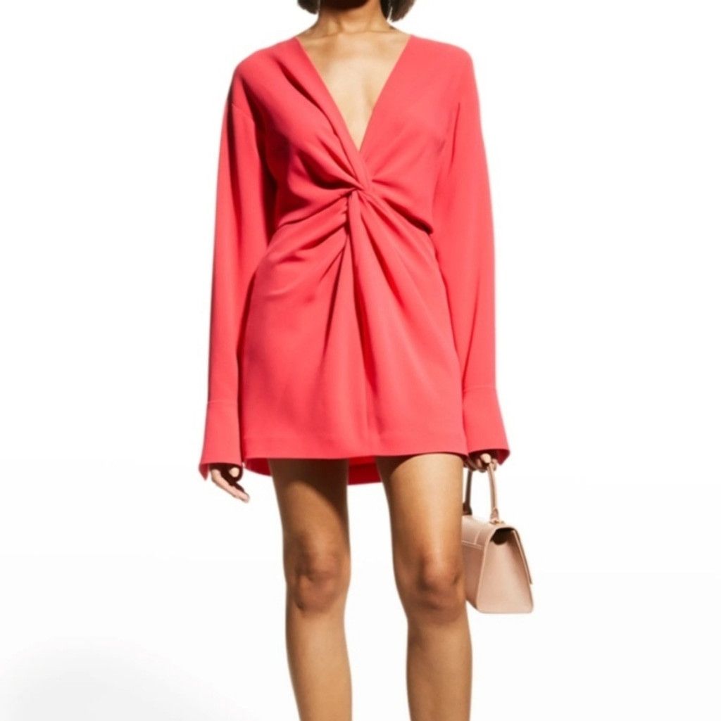 A.L.C. ALC Vibrant Coral Cut Out Long Sleeve Dress Size XS / US 0-2 / IT 36-38 - 1 Thumbnail