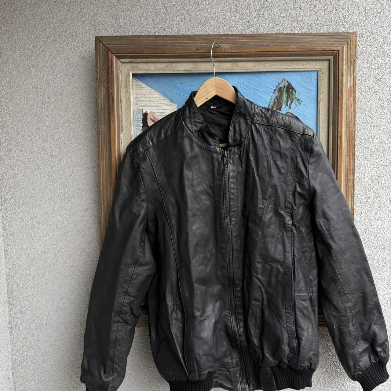 Vintage Vintage Real Leather Cropped Fitted Jacket Black Size US S / EU 44-46 / 1 - 2 Thumbnail