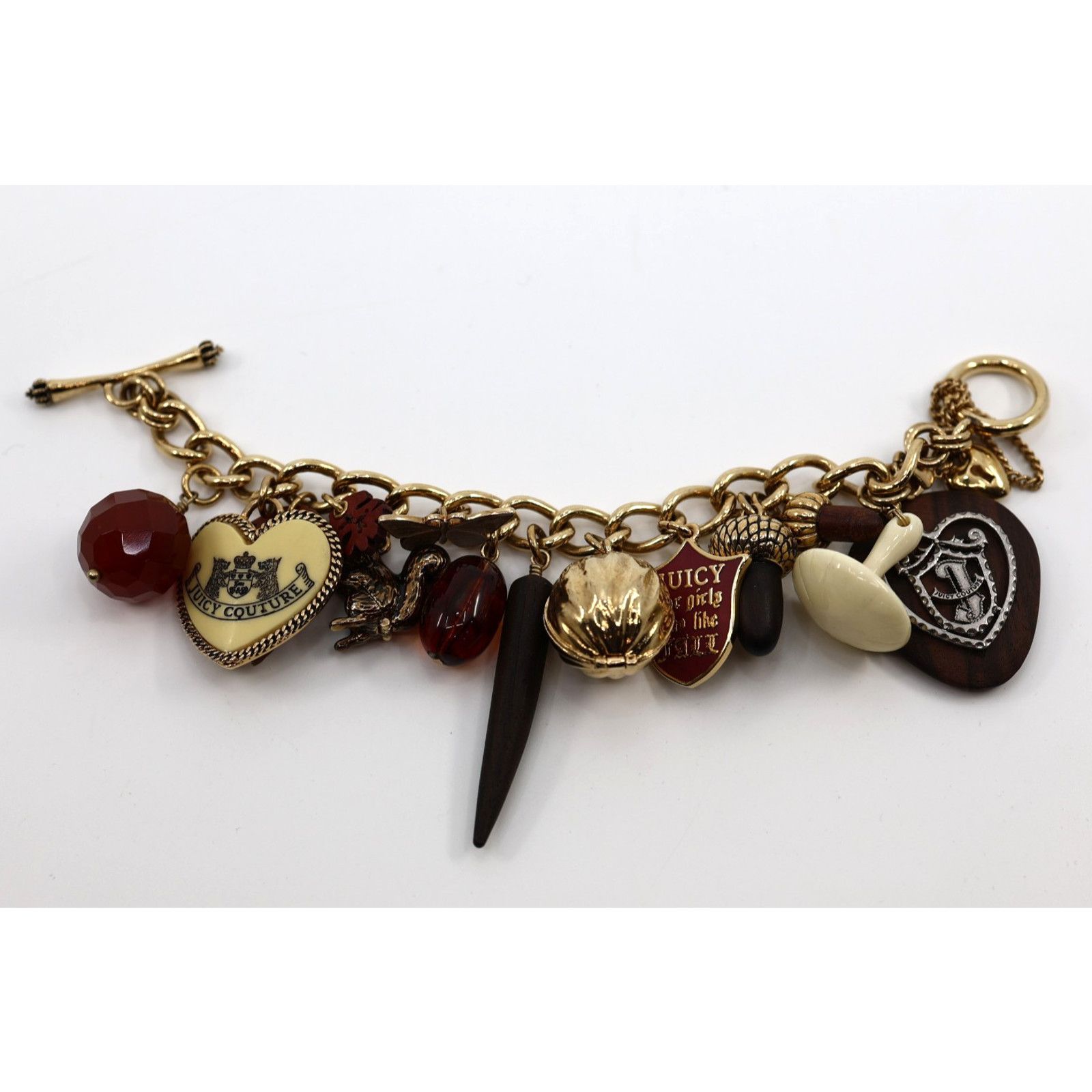 Juicy Couture Rare wBox JUICY COUTURE FALL AUTUMN PREFIXED Charm Bracelet Size ONE SIZE - 2 Thumbnail