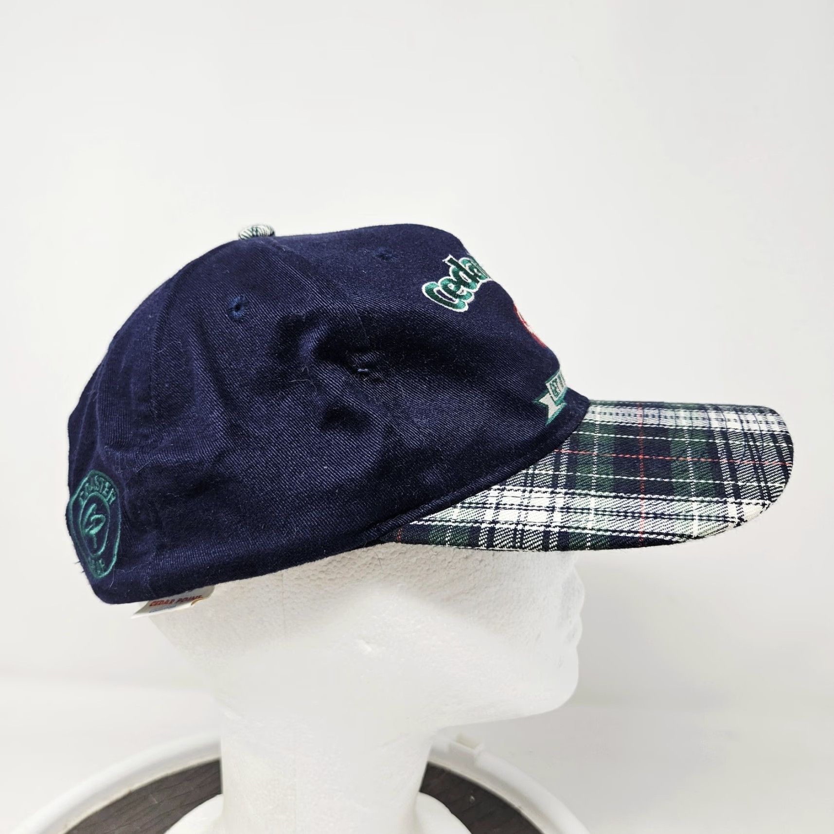 Vintage VINTAGE Cedar Point Hat Cap Baseball Snap Back One Size Blue Plaid Mens 90s Size ONE SIZE - 3 Thumbnail