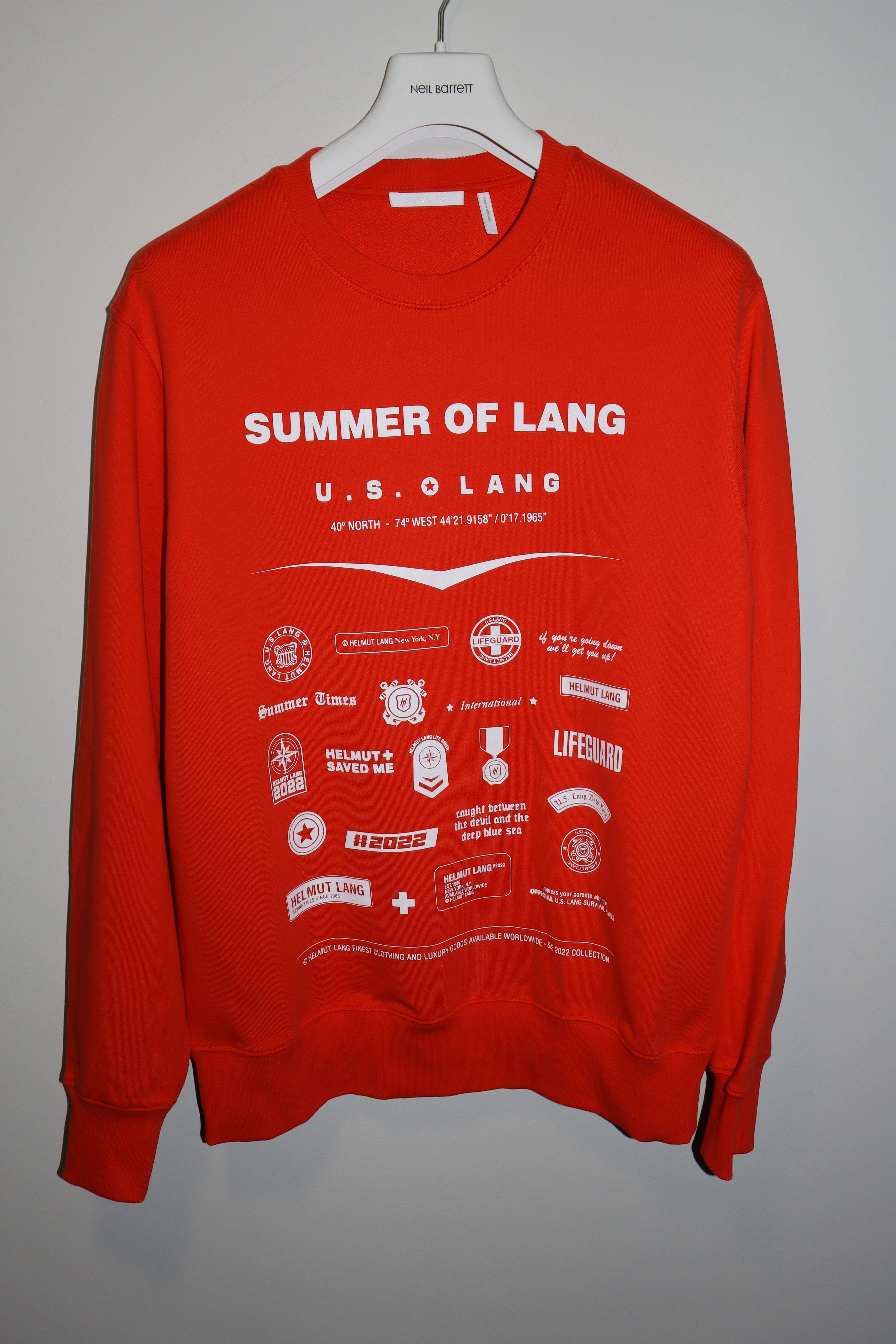 Helmut Lang SUMMER OF LANG SWEATSHIRT Size US S / EU 44-46 / 1 - 1 Thumbnail