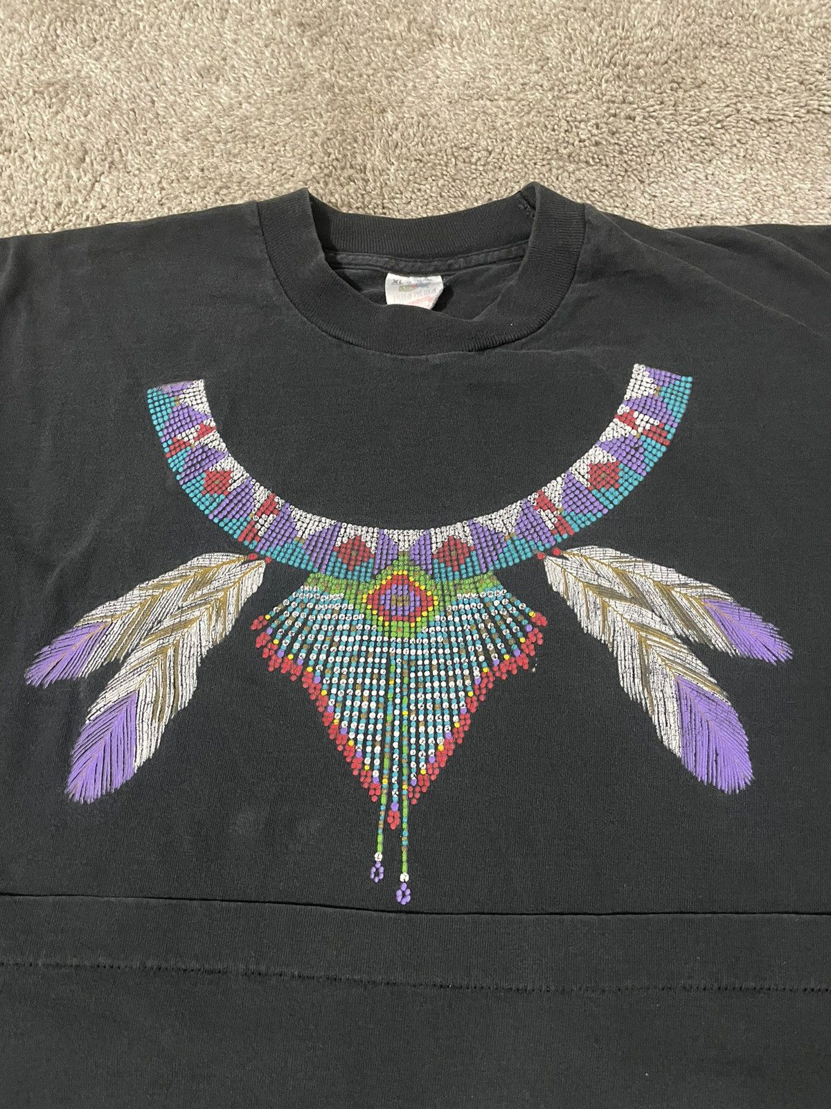 Fruit Of The Loom Vintage 90s Native American Shirt Size XL FOTL Single Stitch Size US XL / EU 56 / 4 - 1 Thumbnail