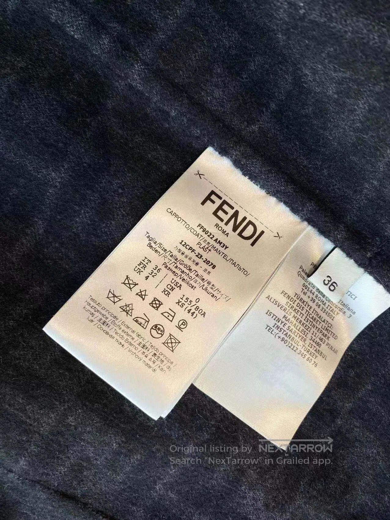 Fendi Fendi 23SS is a belted woolen coat with a belt full of old Size XXS / US 00 / IT 34 - 5 Thumbnail
