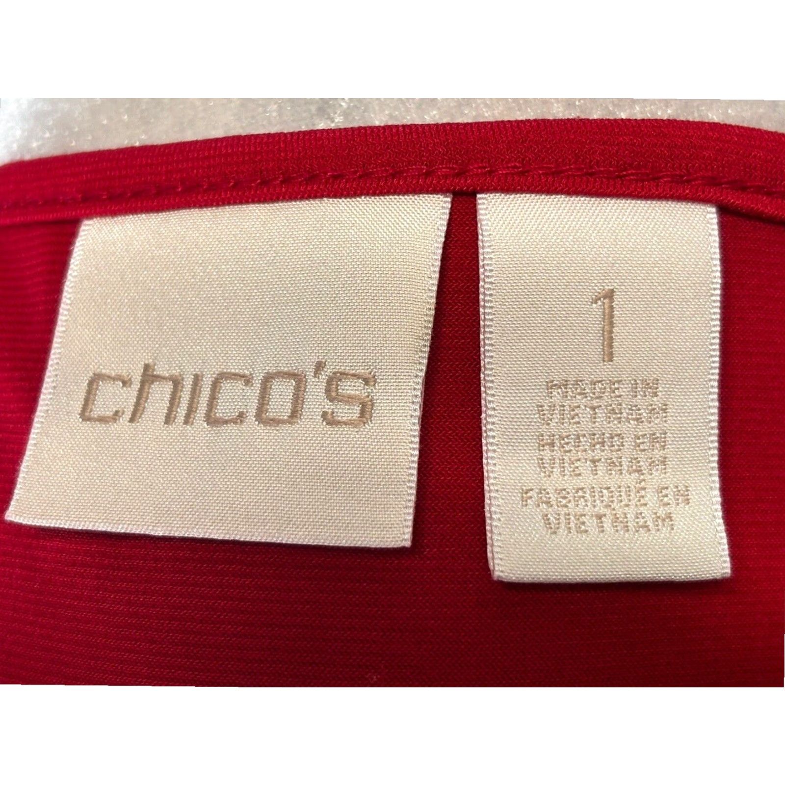Vintage Chicos Red Tunic Top Shirt 3/4 Sleeves Women's Medium Casual Wear Size M / US 6-8 / IT 42-44 - 6 Thumbnail