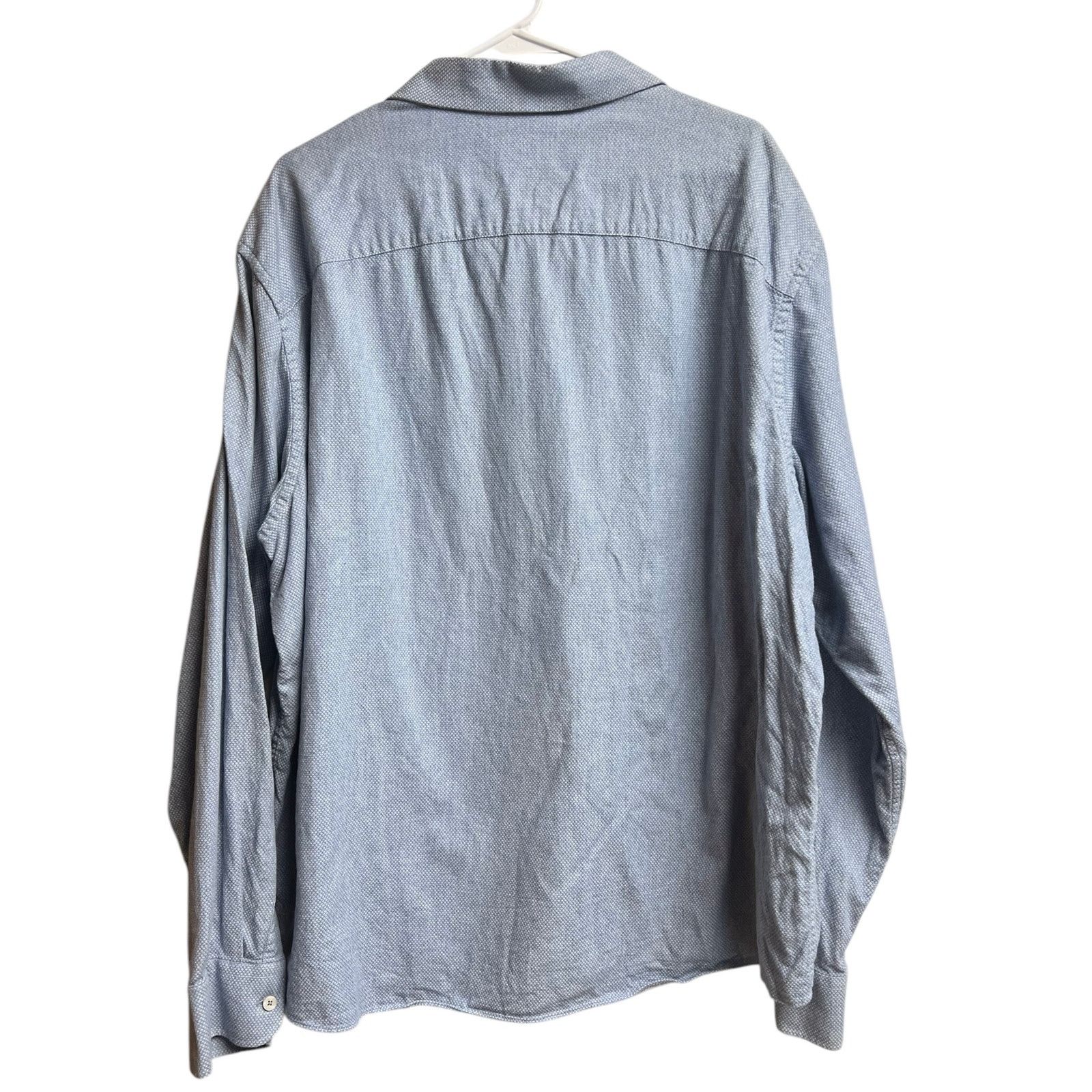 UNTUCKit UNTUCKit Priam Shirt Size XXXL Blue Textured Button Down Size US XXL / EU 58 / 5 - 10 Thumbnail
