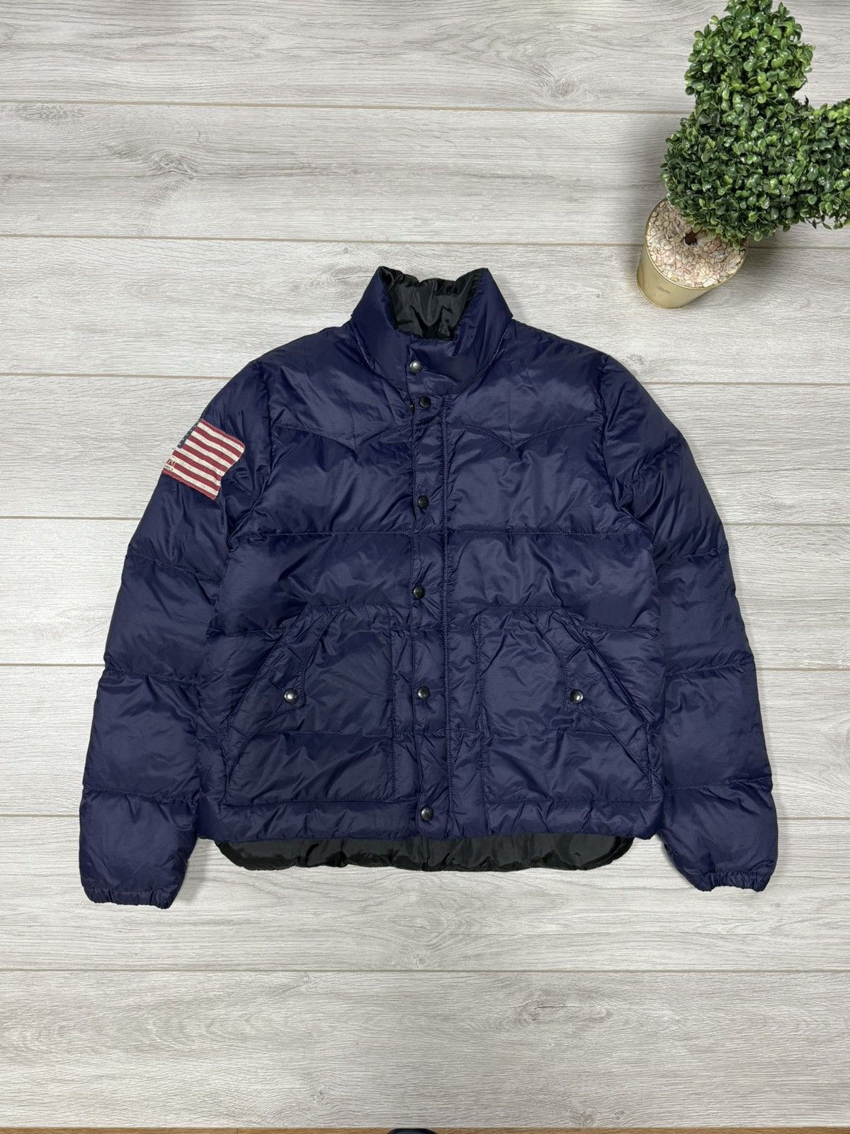 Denim & Supply Ralph Lauren POLO Ralph Lauren USA 🇺🇸 flag denim supply down puffer jacket Size US XL / EU 56 / 4 - 2 Thumbnail