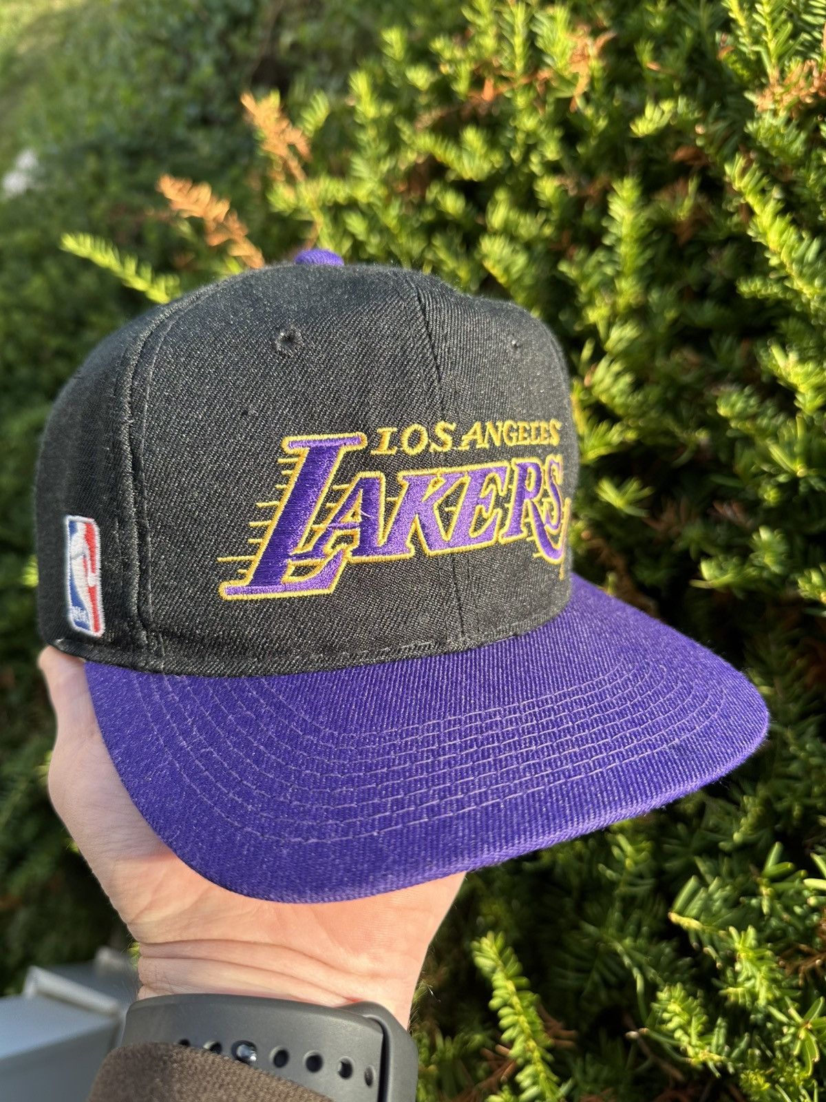 Sports Specialties 90s Los angeles lakers SCRIPT by sports specialties NBA Size ONE SIZE - 1 Thumbnail