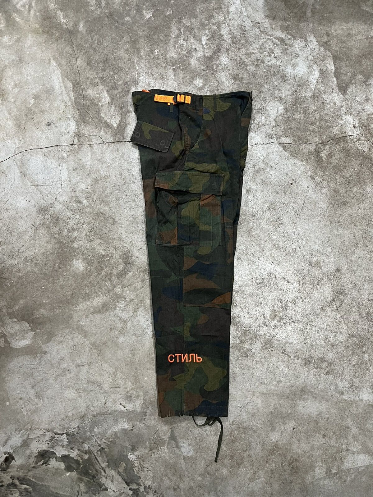 Designer × Heron Preston Heron Preston Camo Cargo Pants Size US 32 / EU 48 - 2 Thumbnail