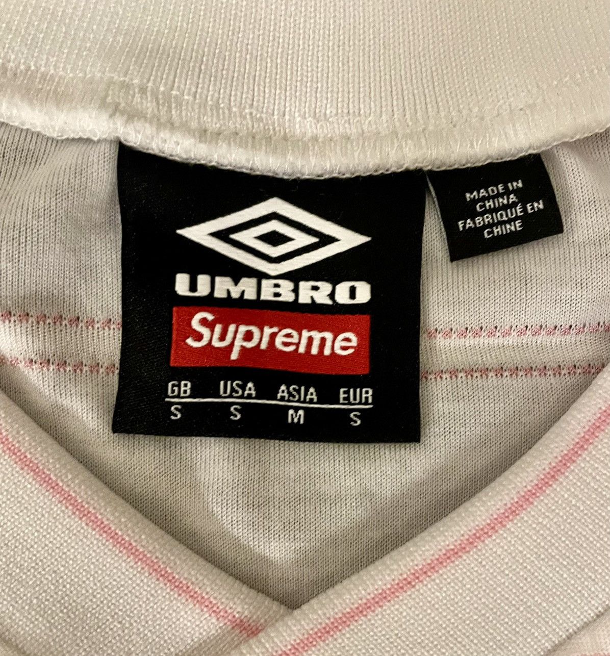 Supreme × Umbro SUPREME x UMBRO STRIPE SOCCER JERSEY Size US S / EU 44-46 / 1 - 5 Thumbnail