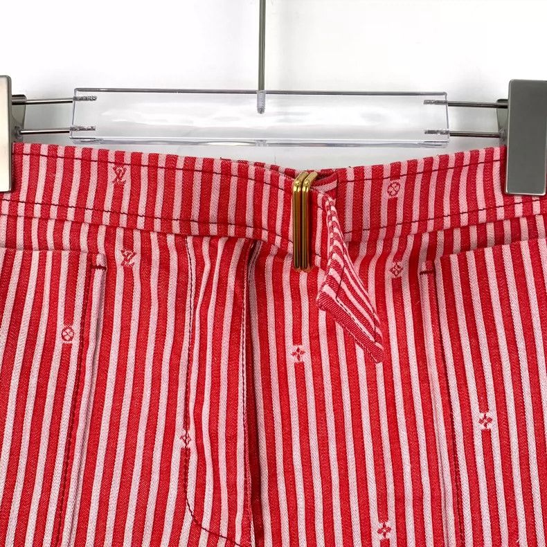 Louis Vuitton Louis Vuitton Color-block presbyopic striped cotton slacks Size US 40 / EU 56 - 4 Thumbnail