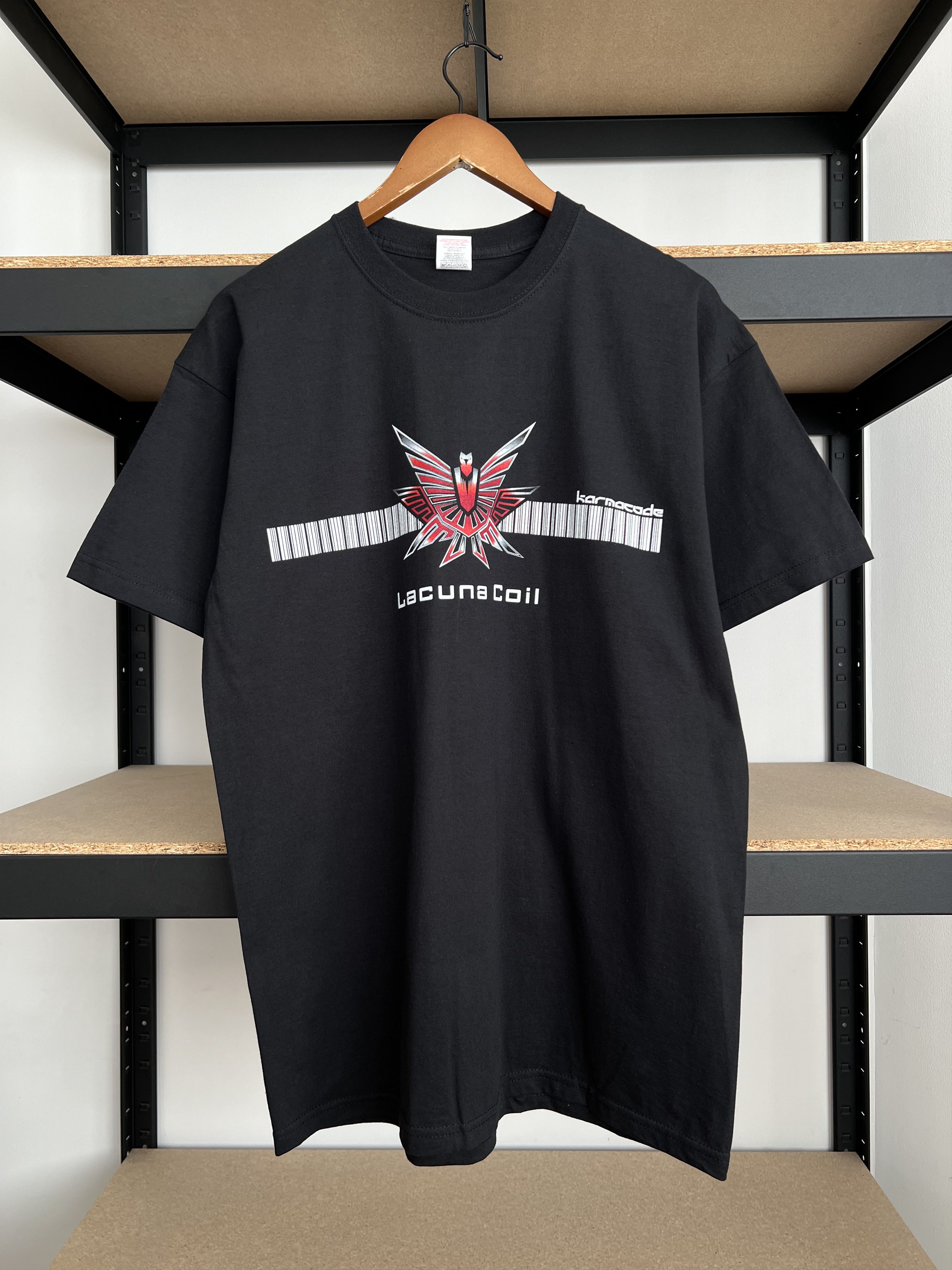 Band Tees Vintage 2000s Lacuna Coil Karmacode Metal Band Black T-shirt Size US L / EU 52-54 / 3 - 1 Thumbnail