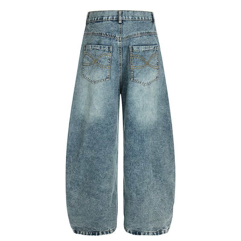 Vintage American embroidered washed scimitar jeans loose fit Size US 32 / EU 48 - 2 Thumbnail