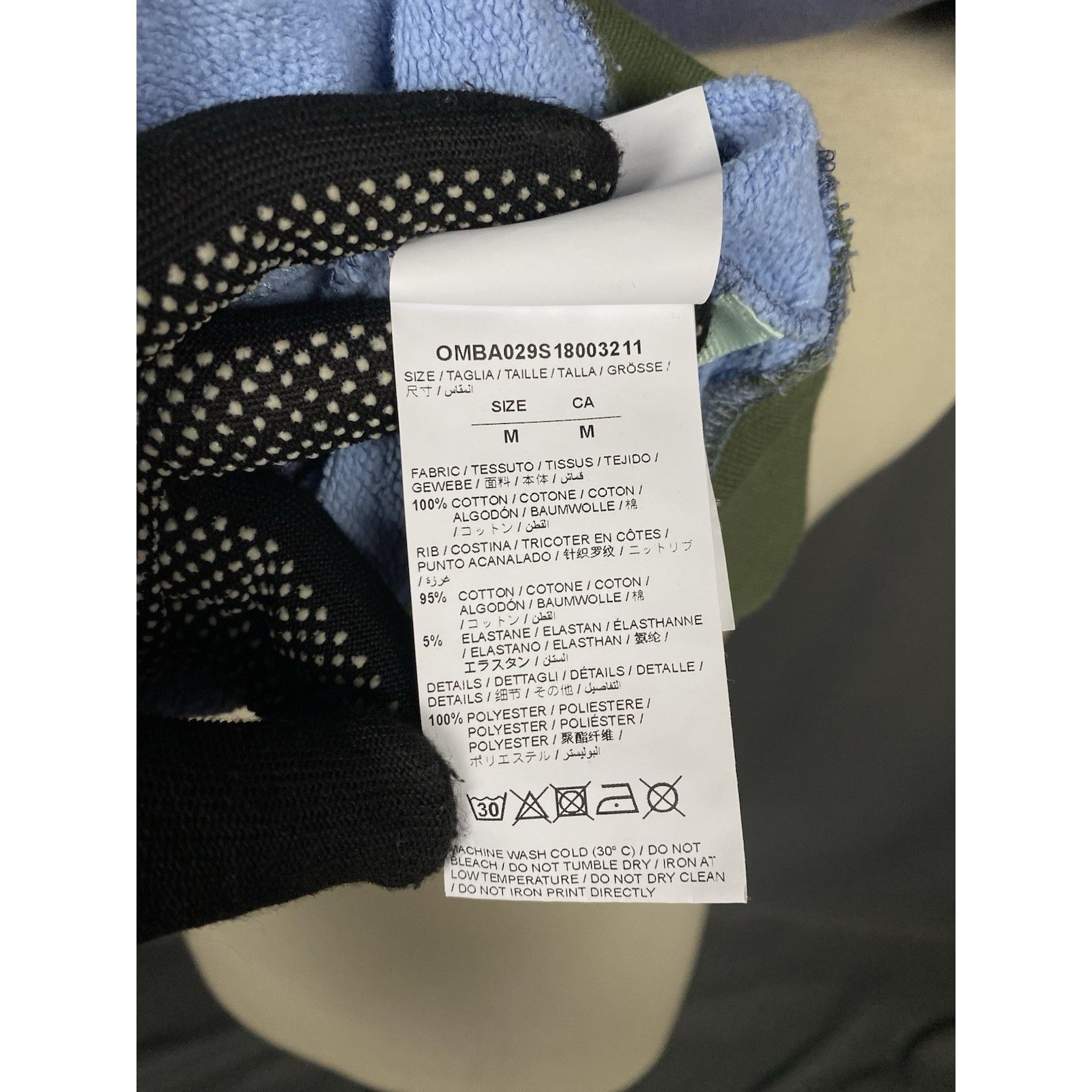 Off-White Off-White Men's Blue Oversized Crewneck Sweater Size M Size US M / EU 48-50 / 2 - 8 Thumbnail