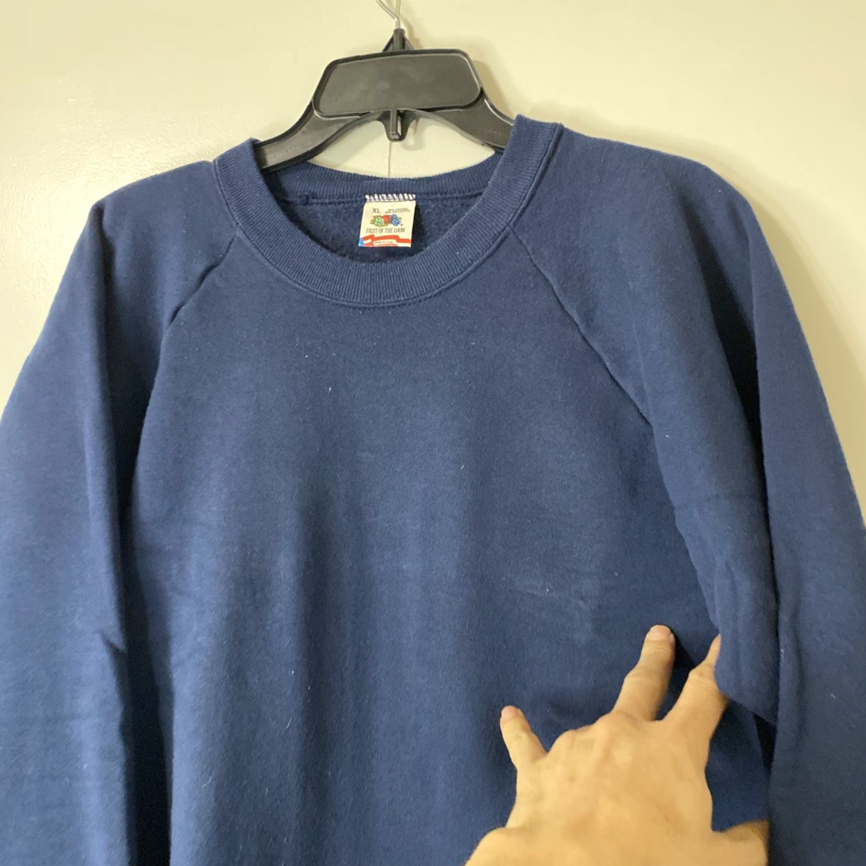 Fruit Of The Loom VINTAGE Fruit of the Loom Sweatshirt 90s Crewneck XL Men Blue Pullover Vintage 90s Theme Size US XL / EU 56 / 4 - 7 Thumbnail