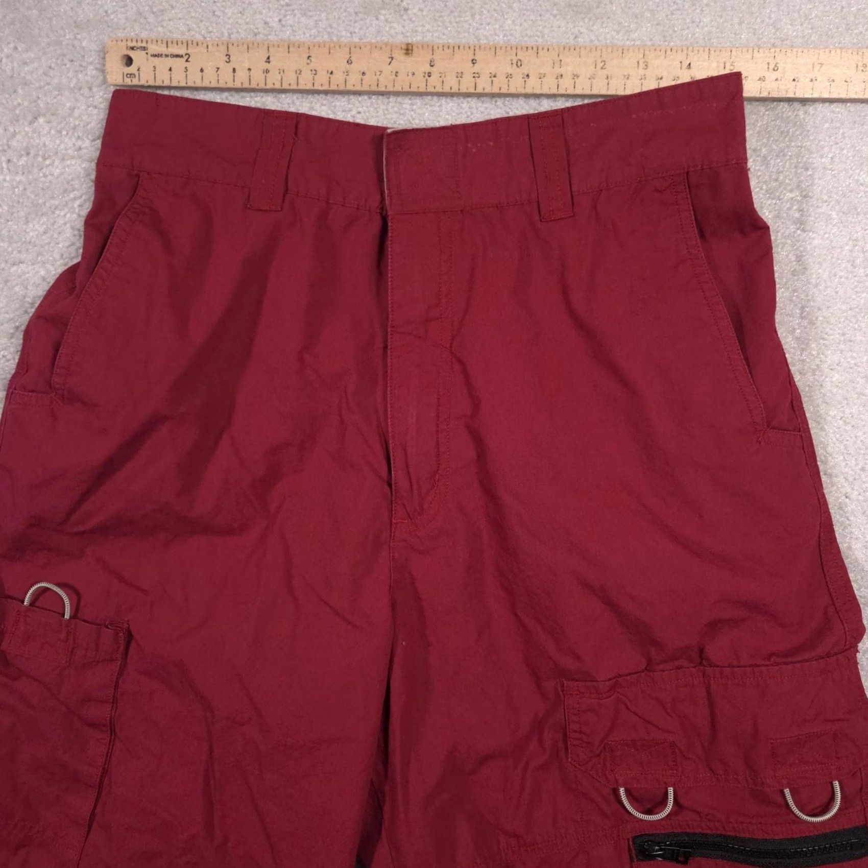 Vintage Arizona Jean Co Cargo Shorts Mens 32 Red Canvas Adjustable Waist Pockets Cargo Shorts Mens Red Canvas Adjustable Waist Pockets Size US 32 / EU 48 - 7 Thumbnail