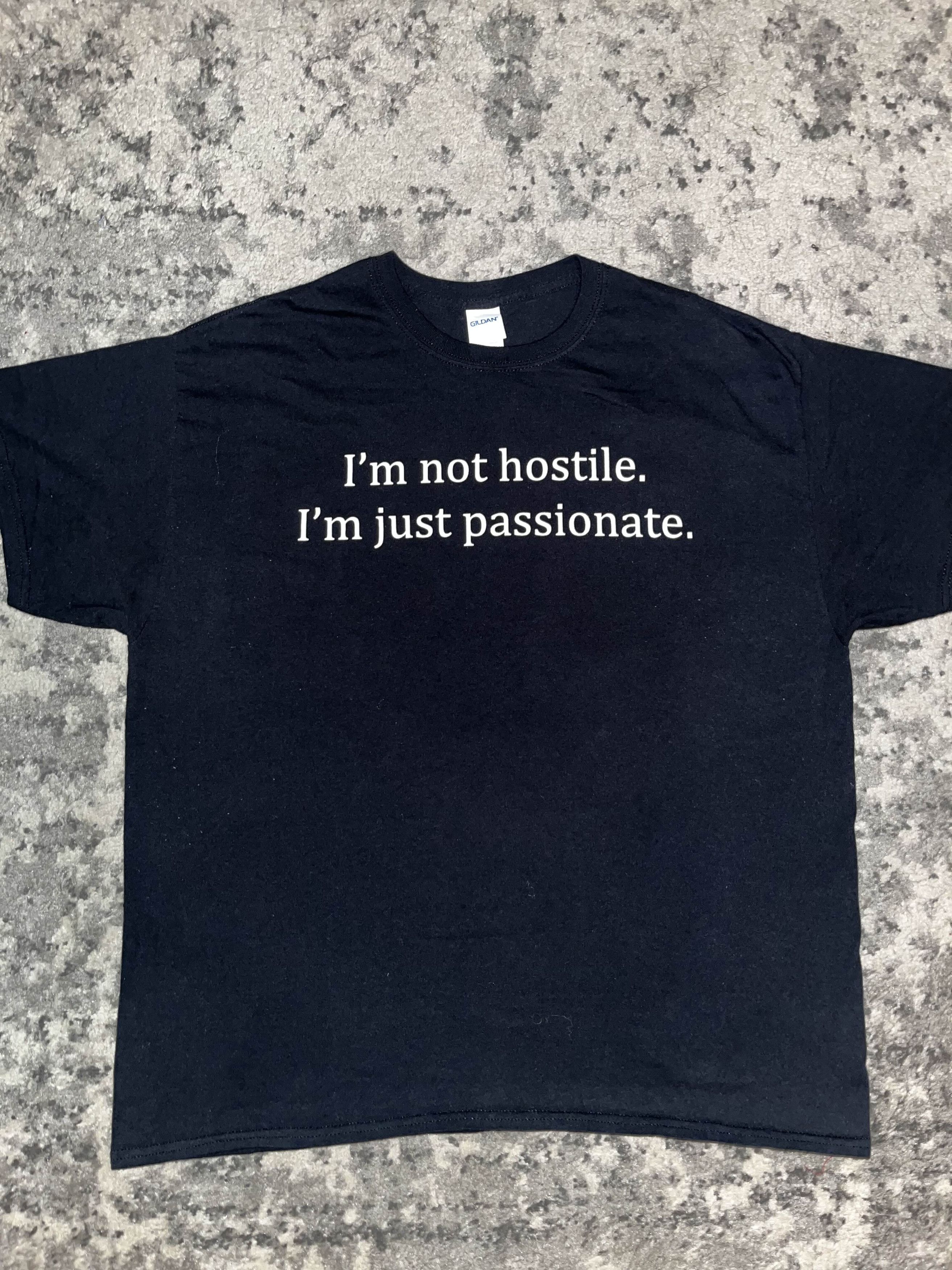 Vintage Y2K Funny I'm Not Hostile, I'm Just Passionate Shirt Size US XL / EU 56 / 4 - 3 Thumbnail