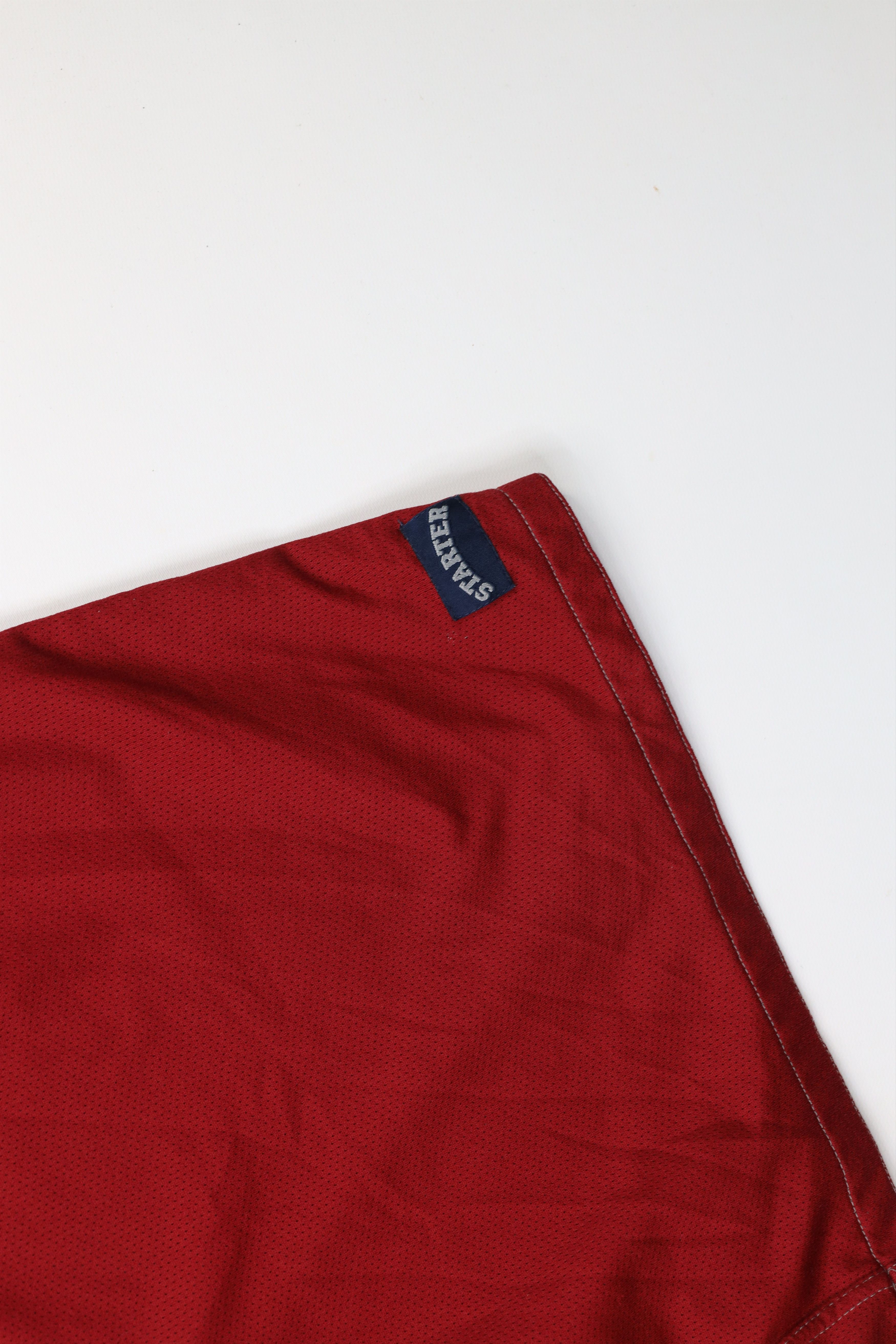 Starter × Vintage Vintage 90s Starter Box Logo Lined Above Knee Shorts Red Size US 34 / EU 50 - 5 Thumbnail