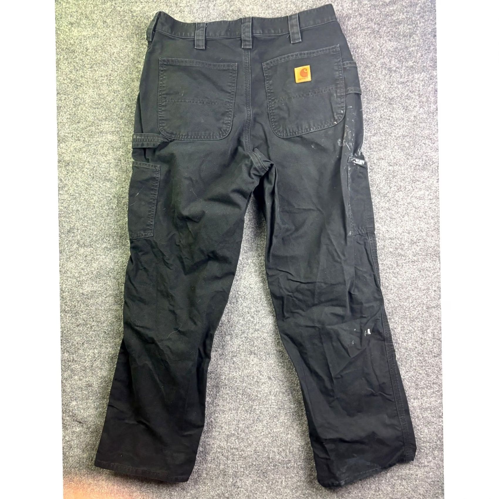 Carhartt Carhartt Work Pants Mens 33x30 Loose Original Fit B151 BLK Distressed Paint Shirt? Size US 32 / EU 48 - 7 Thumbnail