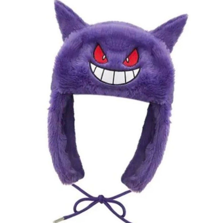 Y2K Cartoon Anime Gengar Hat Ushanka Hat Cute Winter Hat