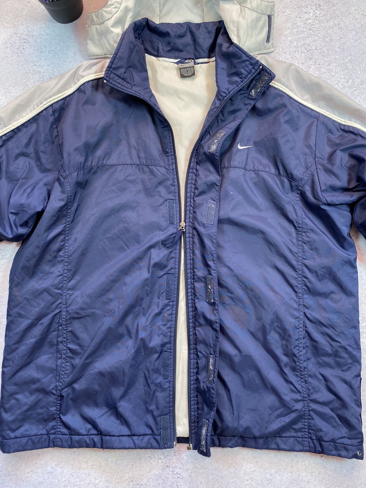 Vintage Vintage Nike 90s Blue Winter jacket with big centre logo Size US XL / EU 56 / 4 - 11 Thumbnail