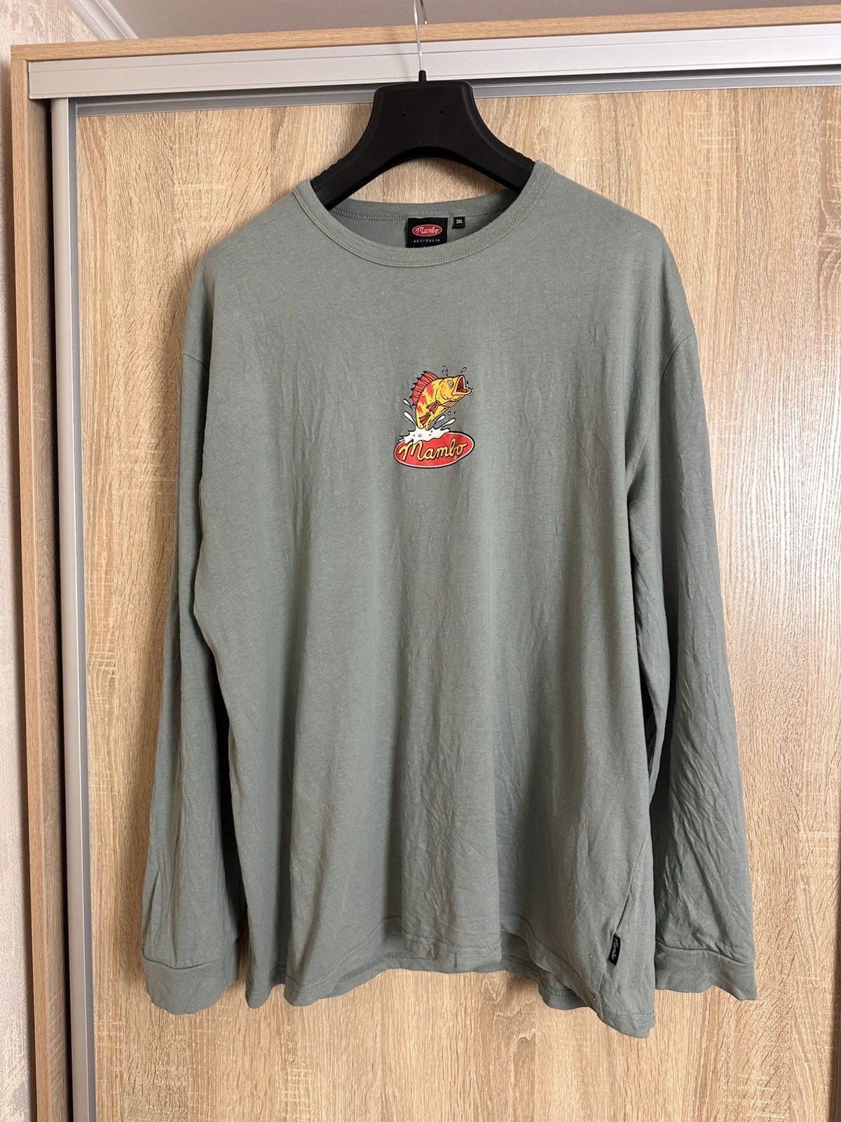 Mambo 🔥 Rare 90s Mambo Surf Long Sleeve Logo Art Fishing T Shirt Size US XXL / EU 58 / 5 - 3 Thumbnail