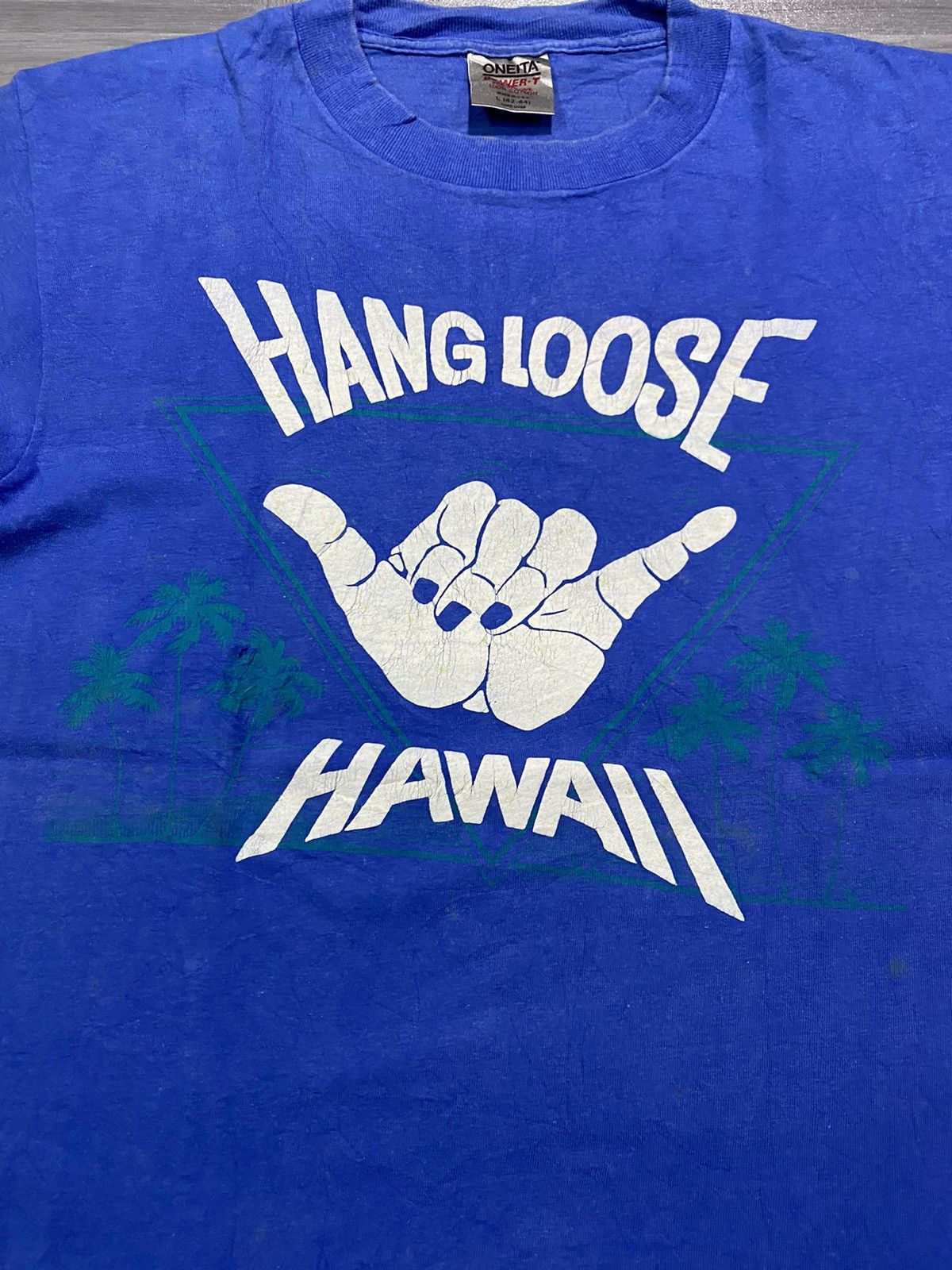 Hanes Vintage 90s Hang Loose Hawaii Shaka Souvenir Size US L / EU 52-54 / 3 - 5 Thumbnail