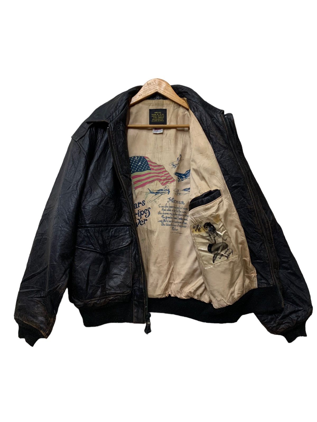 Avirex 🔥VTG AVIREX USAF TYPE A2 LEATHER JACKETS Size US M / EU 48-50 / 2 - 2 Thumbnail