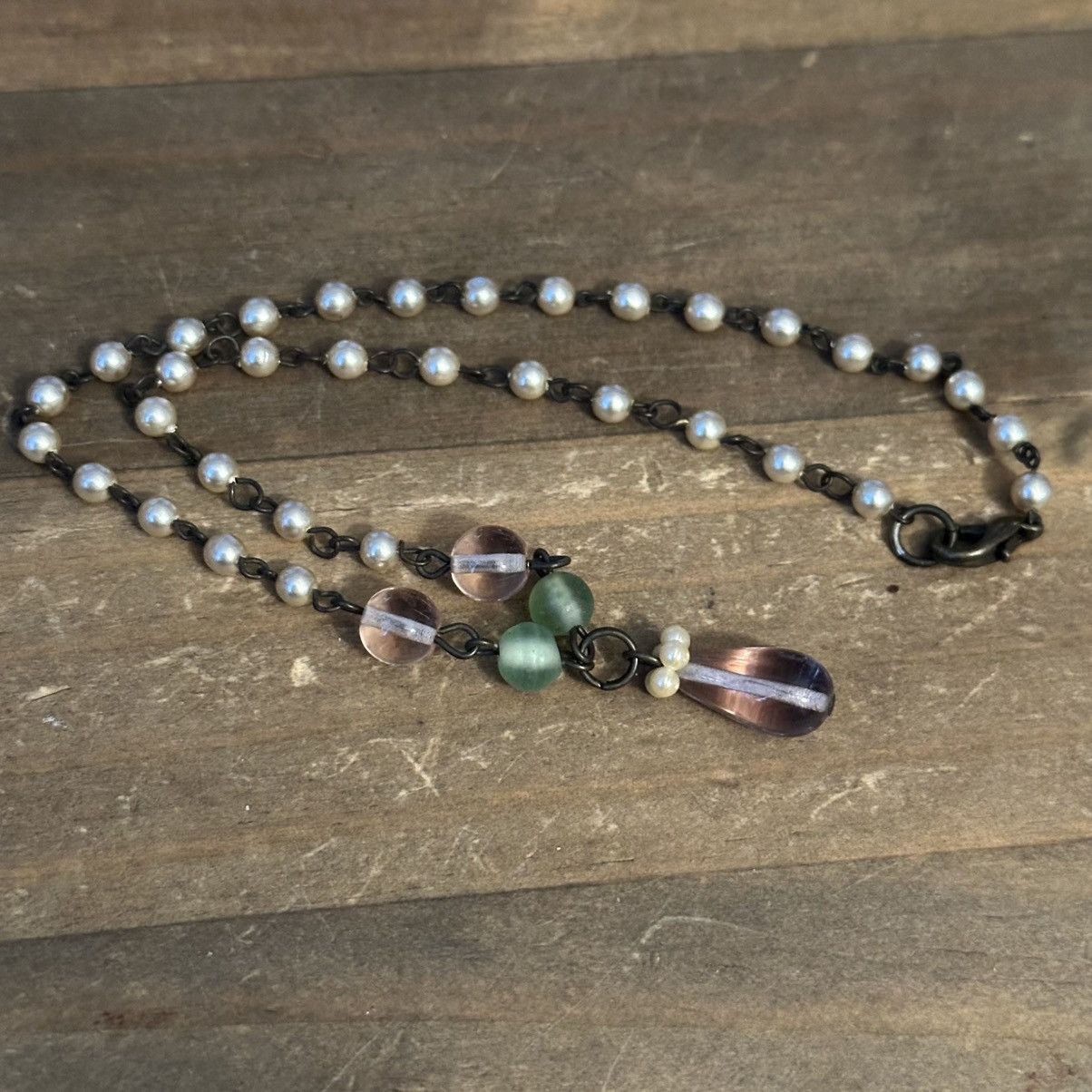 Other Pearl chain teardrop pendant necklace Size ONE SIZE - 3 Thumbnail